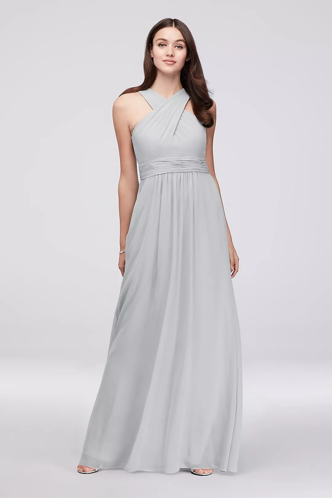 Cross-Front Chiffon Bridesmaid Dress - Image 8