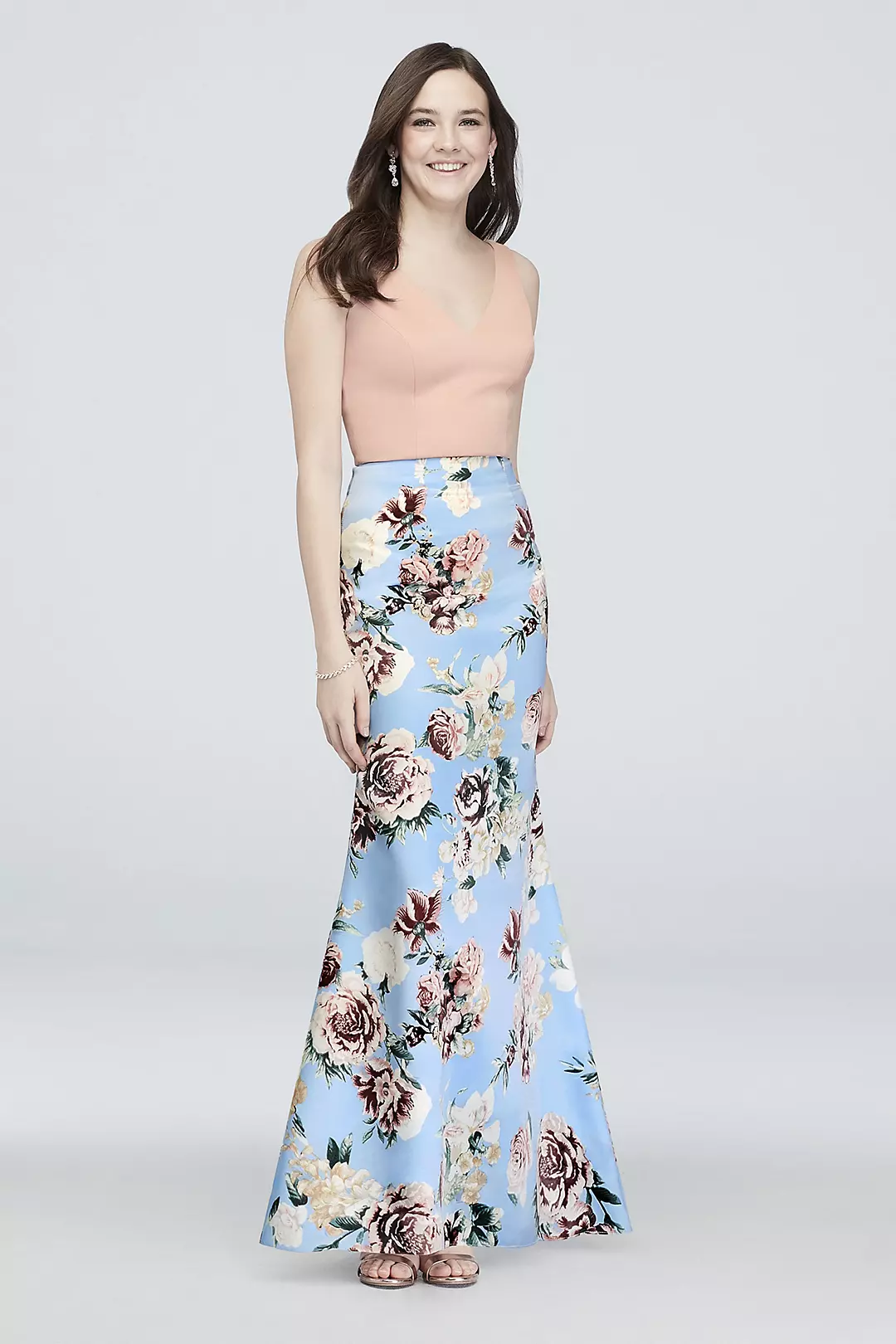 Crossing Crop Tank Two-Piece Floral Skirt Set - Image 5