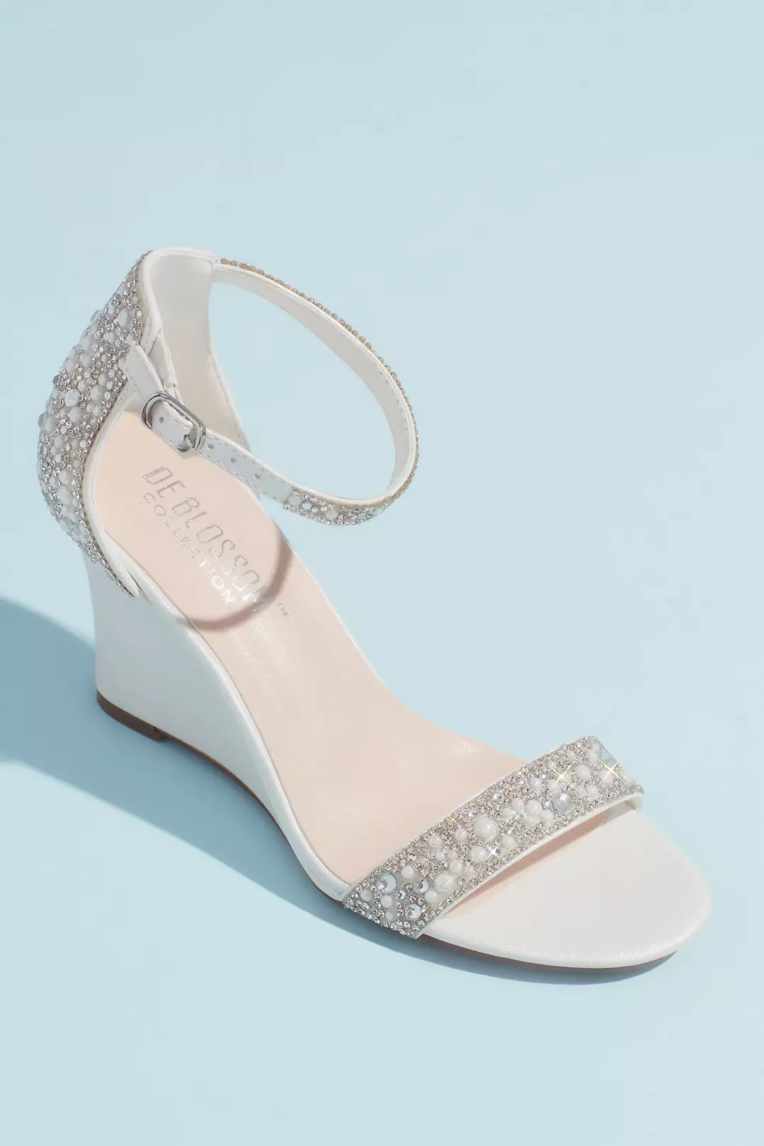 Crystal and Jewel Embellished Wedge Sandals - Image 2
