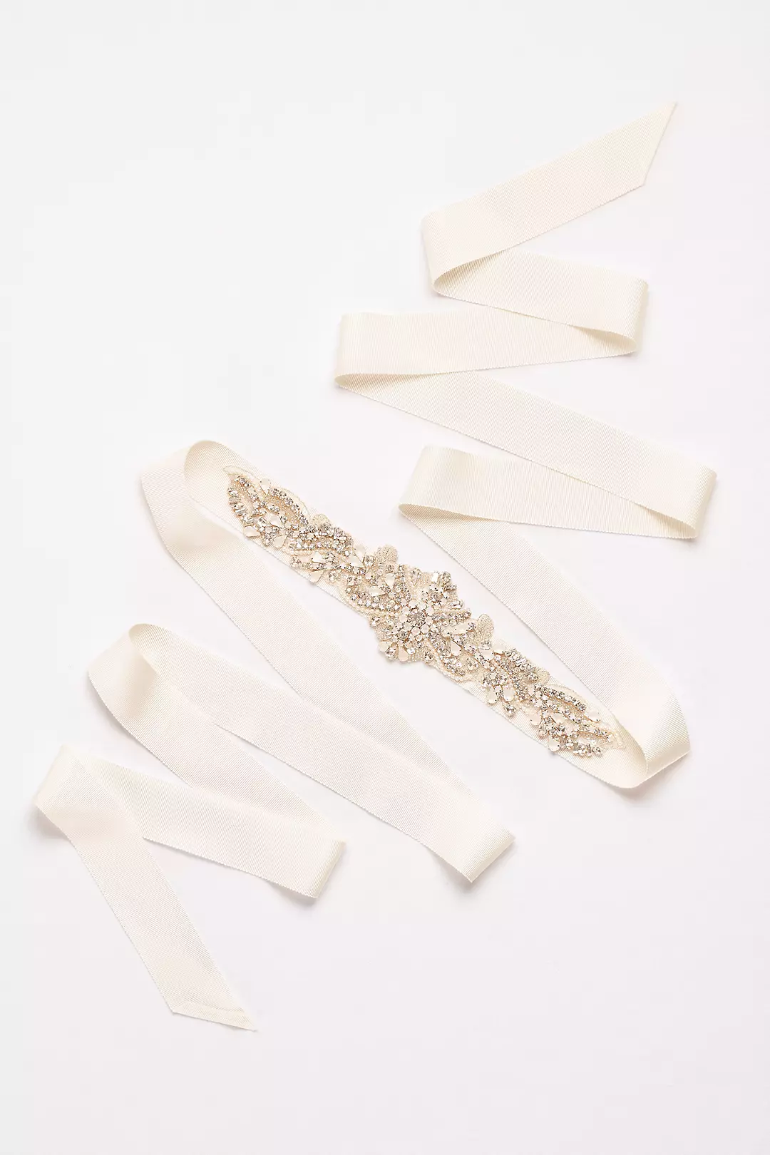 Crystal and Pearl Grosgrain Ribbon Sash - Image 2