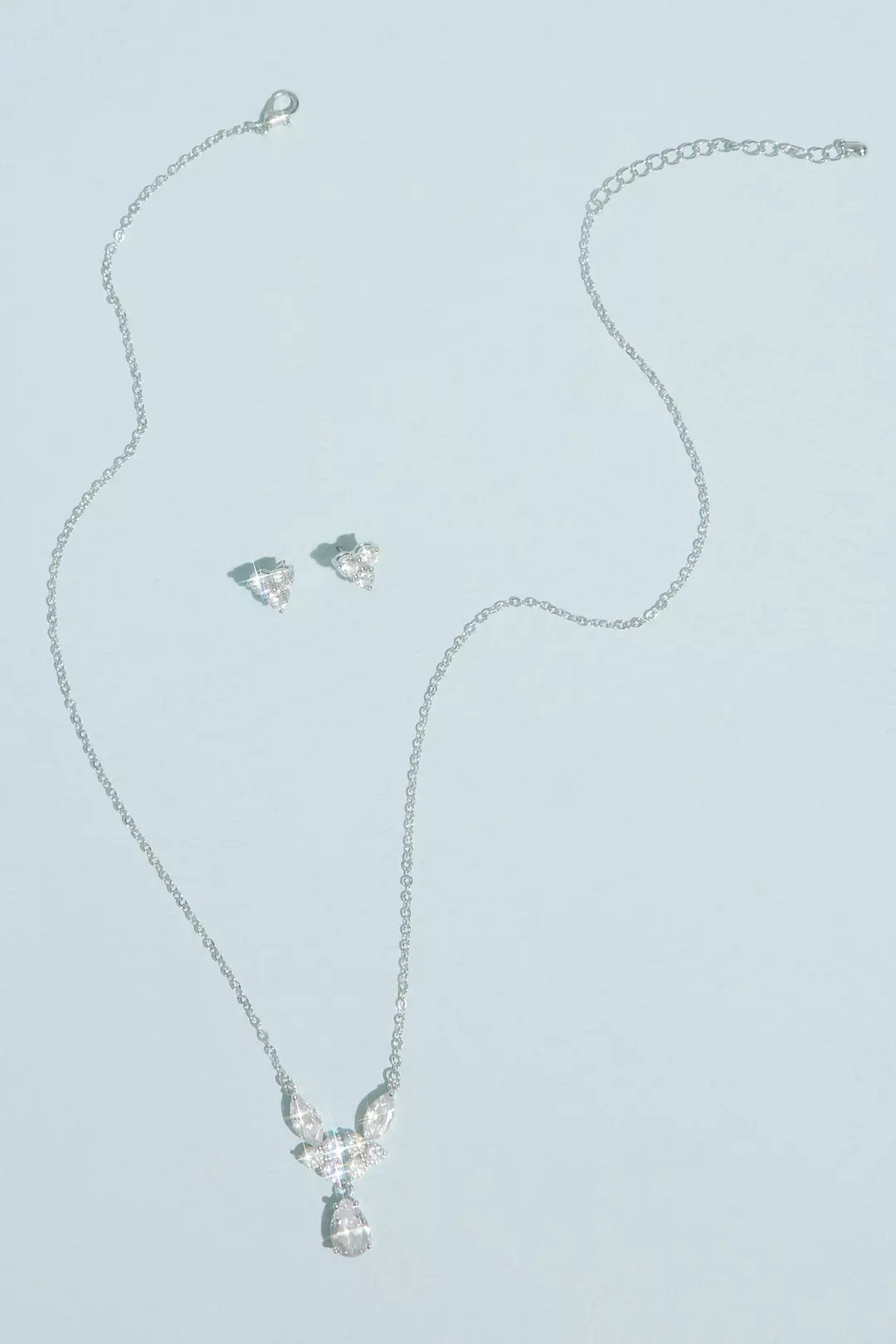Crystal Botanical Necklace and Earring Set - Image 2