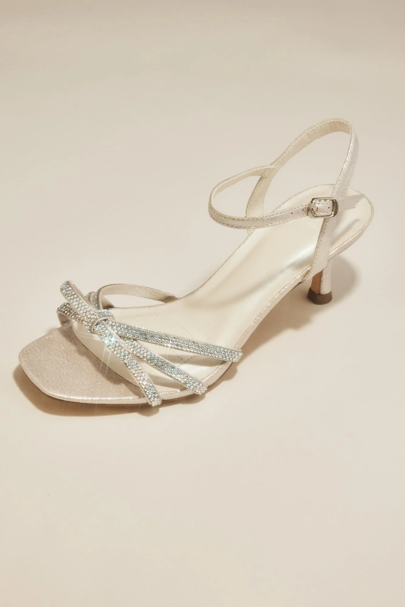 Crystal Bow Stiletto Sandals