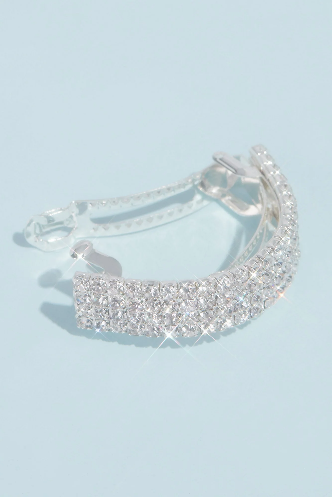 Crystal Embellished Ponytail Holder Hair Cuff - Image 2