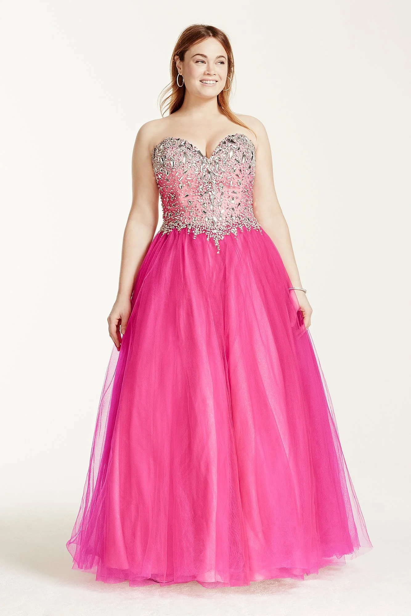 Crystal Embellished Sweetheart Bodice Ball Gown - Image 2