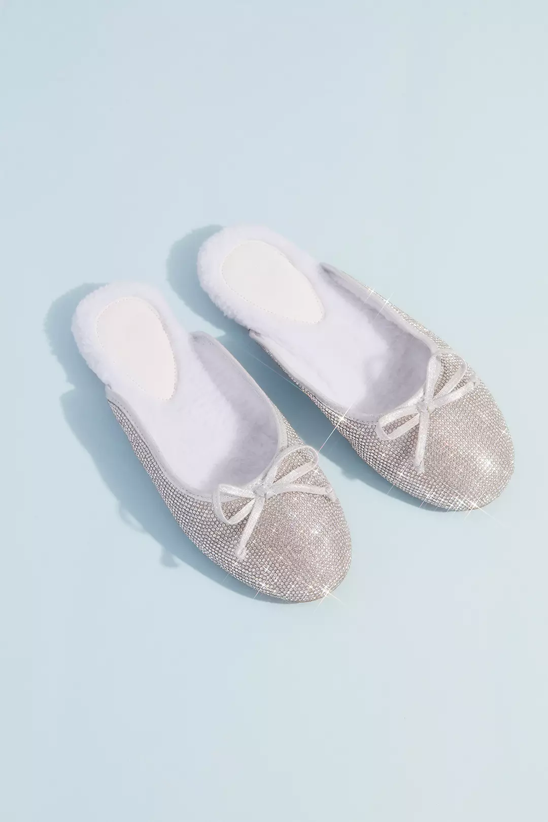 Crystal-Encrusted Open-Back Ballet Flat Slides - Image 2