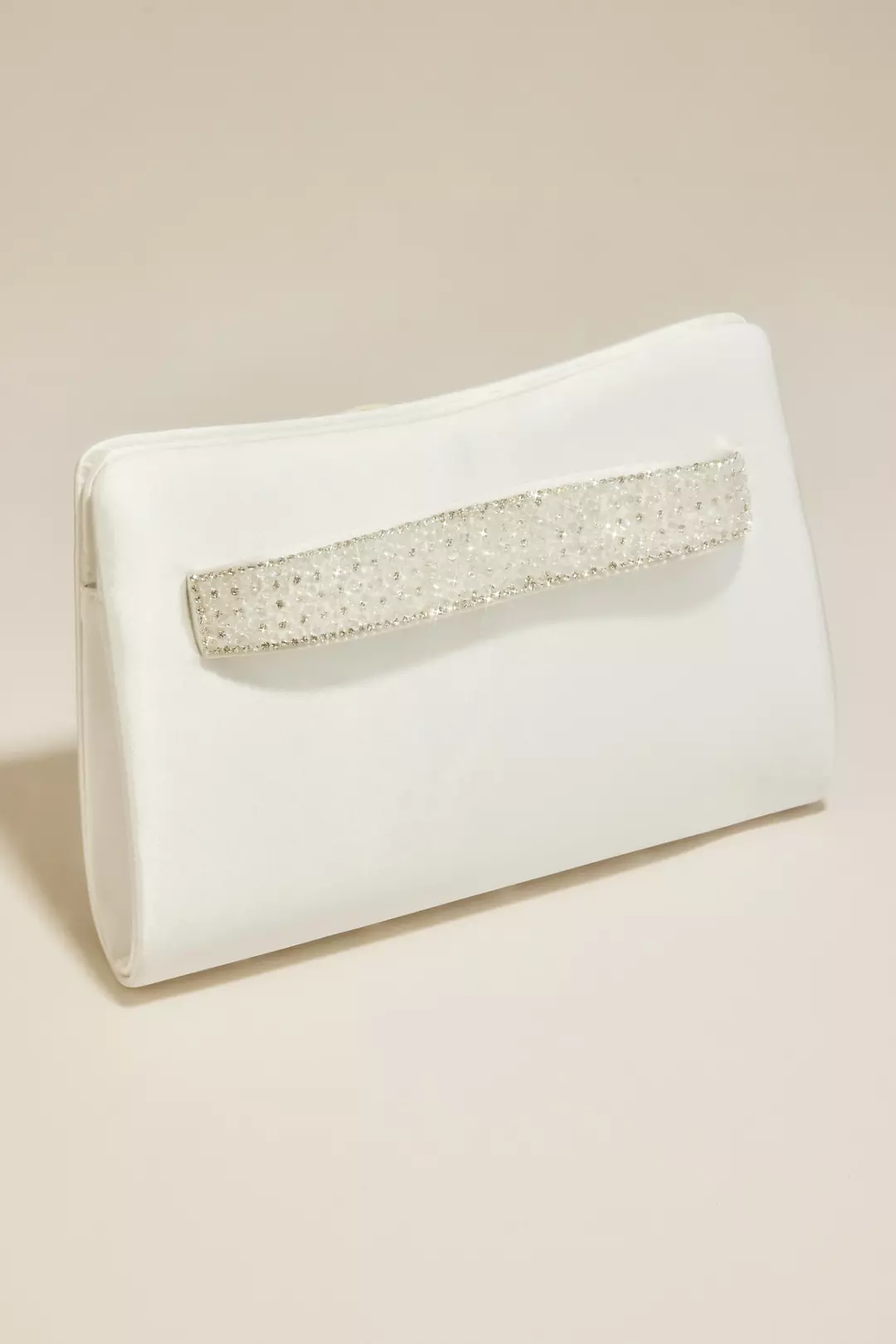 Crystal Handle Satin Clutch - Image 2
