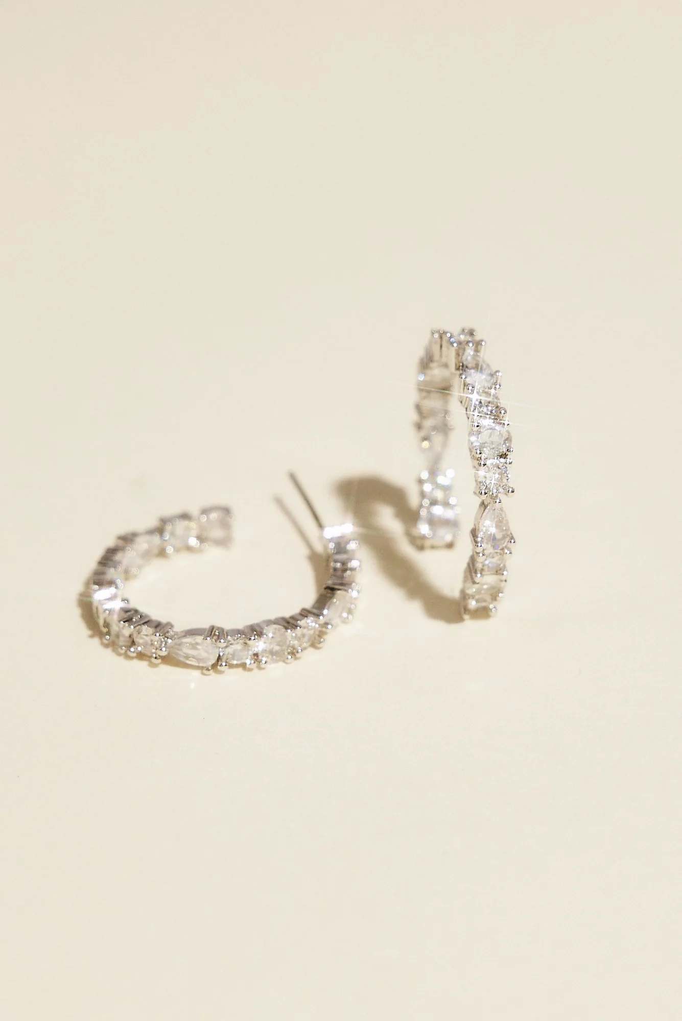 Crystal Hoop Earrings - Image 2