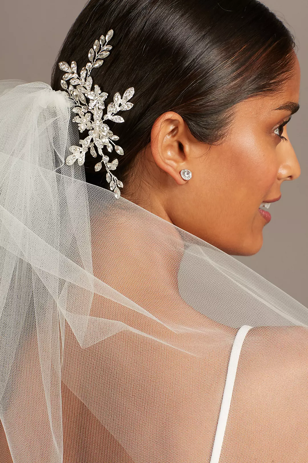 Crystal Leaves and Branches Bridal Hair Vine - Image 2