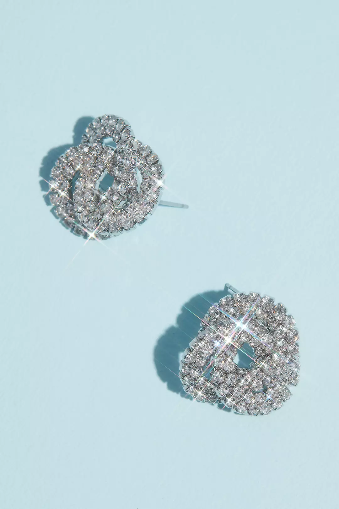 Crystal Love Knot Earrings - Image 3