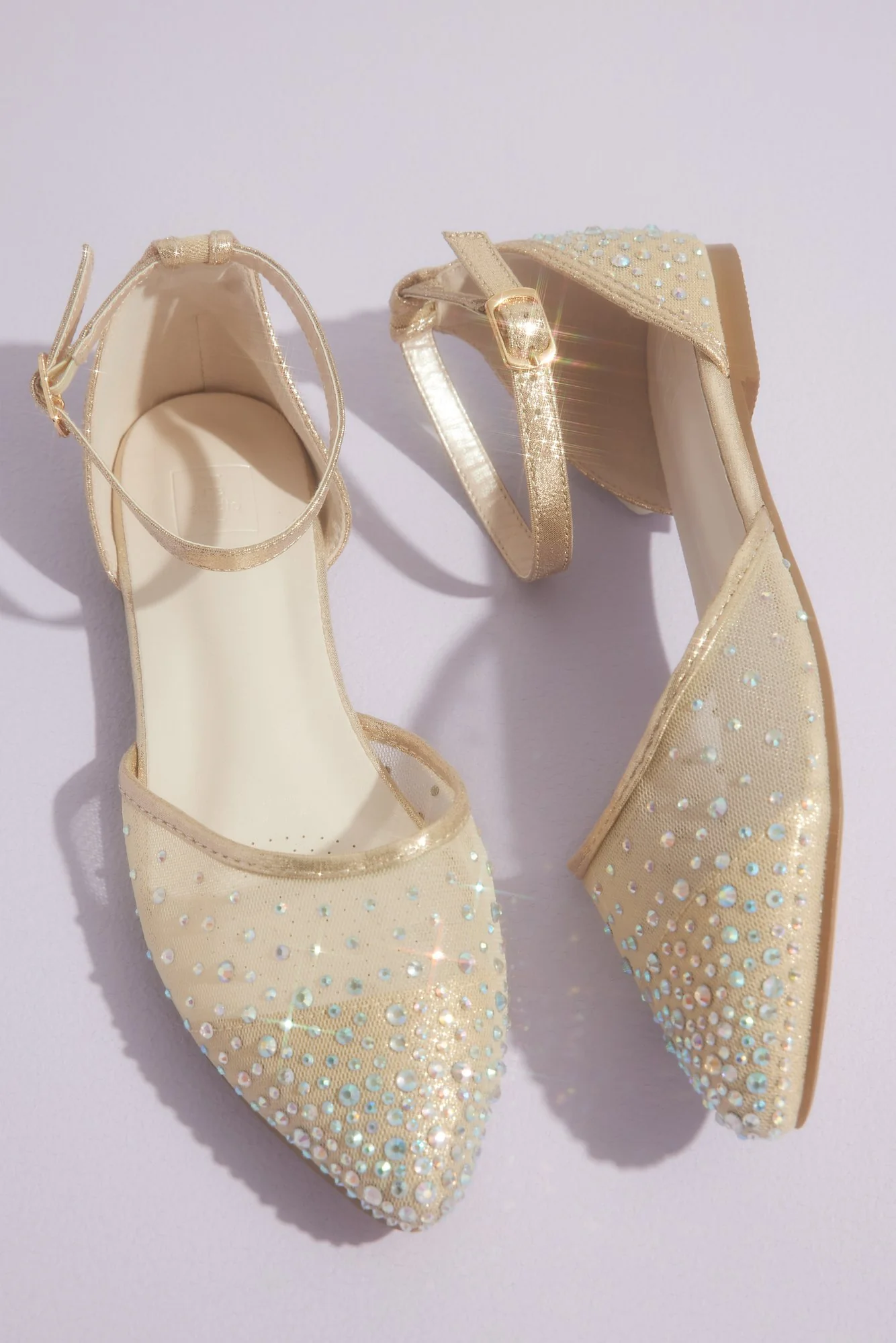 Crystal Pointed Toe Flats