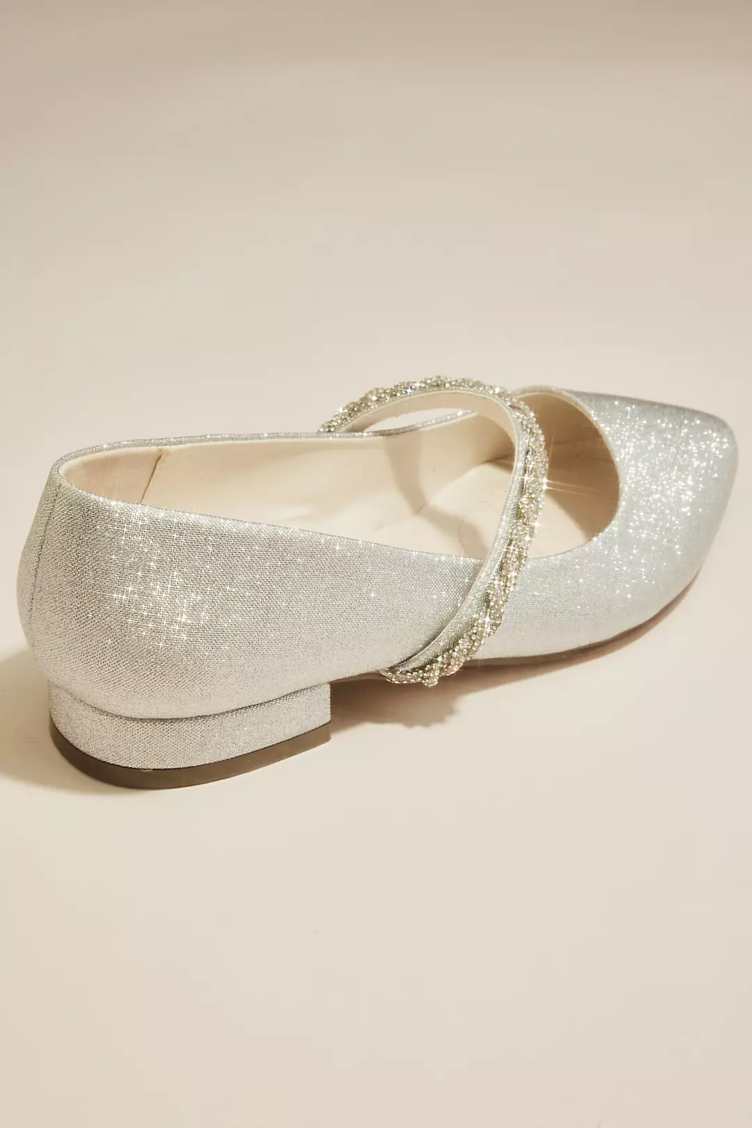 Crystal Rope Twist Strap Low Block Heel Mary Janes - Image 2