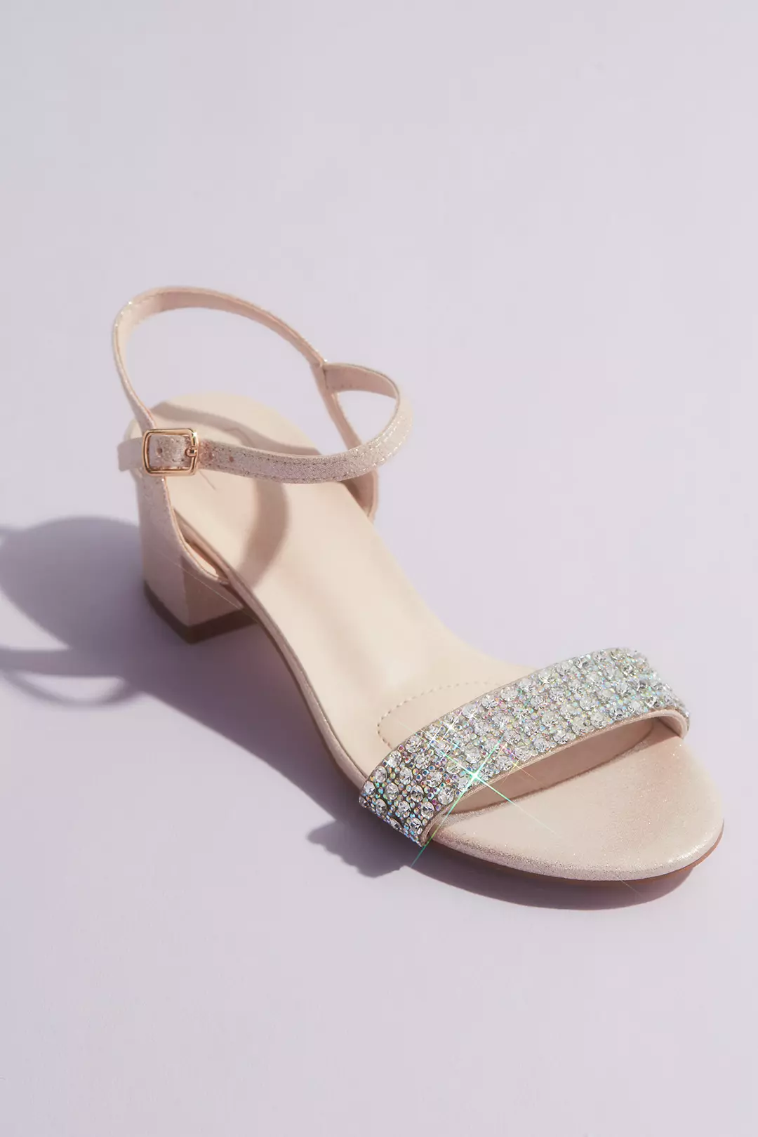 Crystal Strap Low-Block Heel Comfort Sandals - Image 4