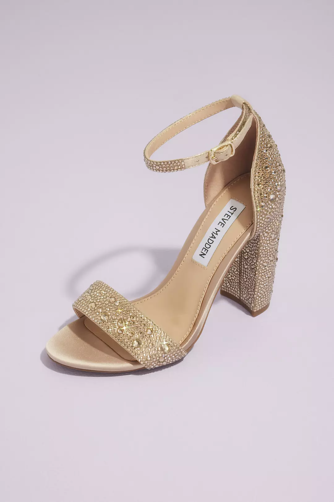 Crystal-Studded Curved Block Heel Sandals - Image 4