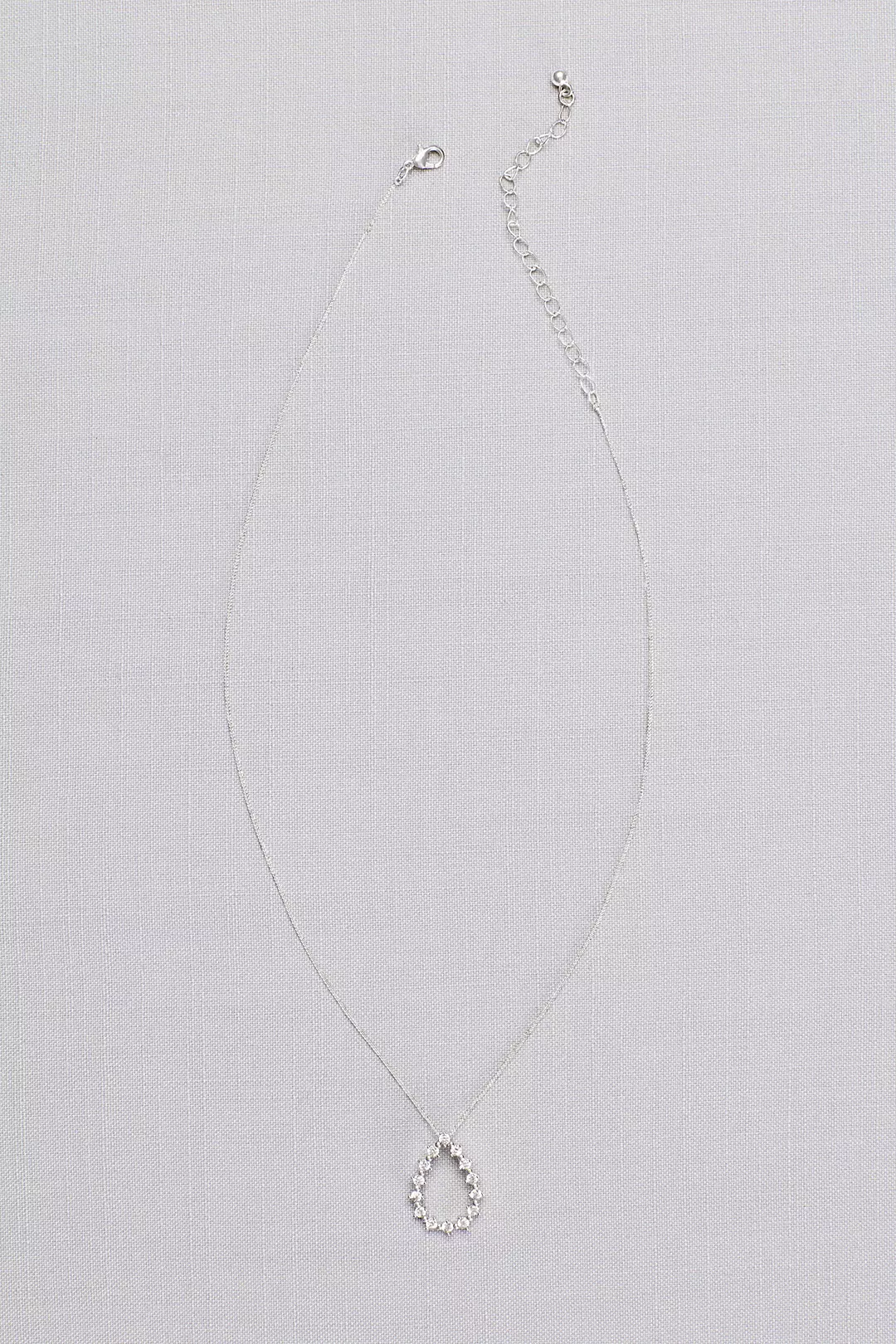 Crystal Teardrop Silhouette Necklace - Image 2