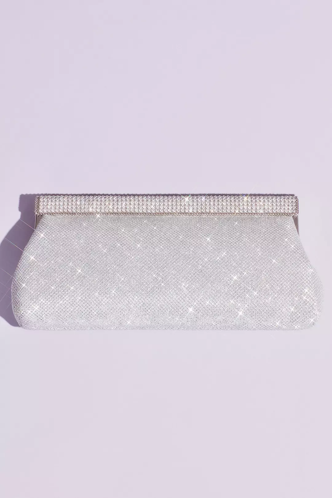 Crystal Top Clasp Glitter Baguette Clutch - Image 2