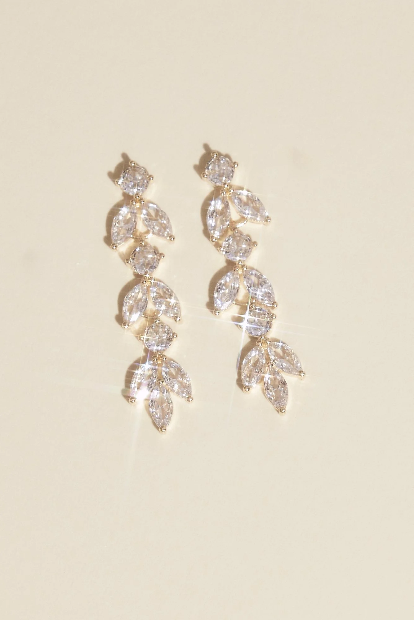 Crystal Vine Drop Earrings