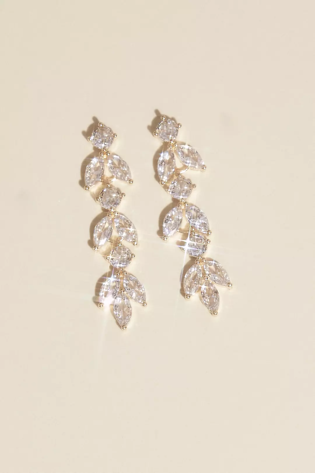 Crystal Vine Drop Earrings - Image 2