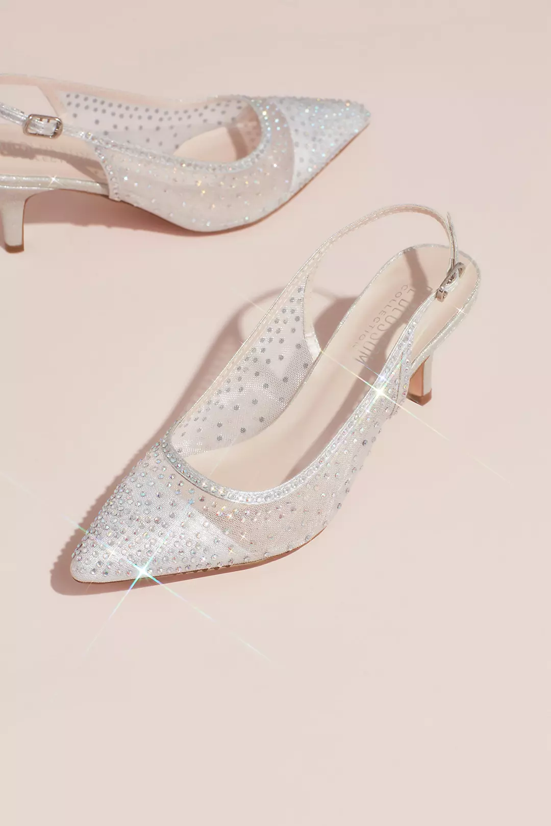 Crystalized Illusion Slingback Heeled Mules - Image 2