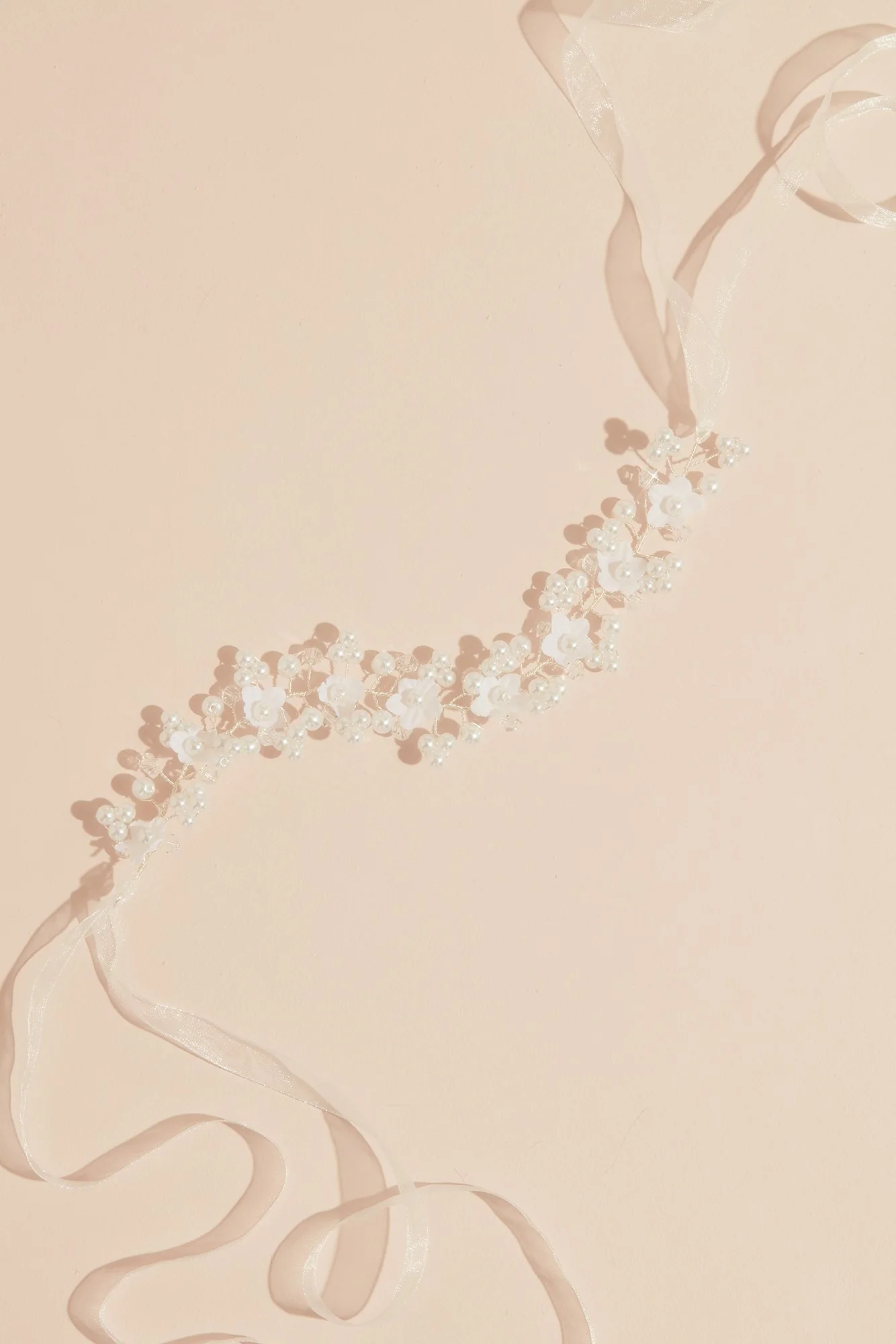 Daisy and Pearl Flower Girl Tieback Headband - Image 2