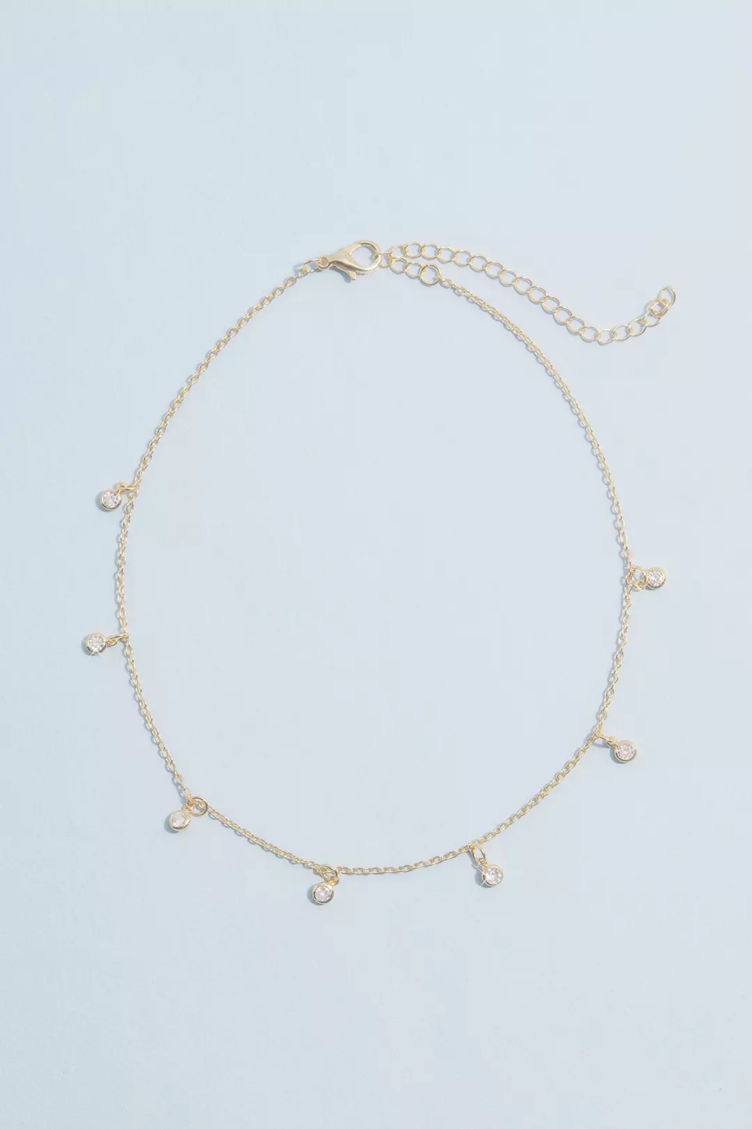 Delicate Choker Necklace with Dangling Motif - Image 4