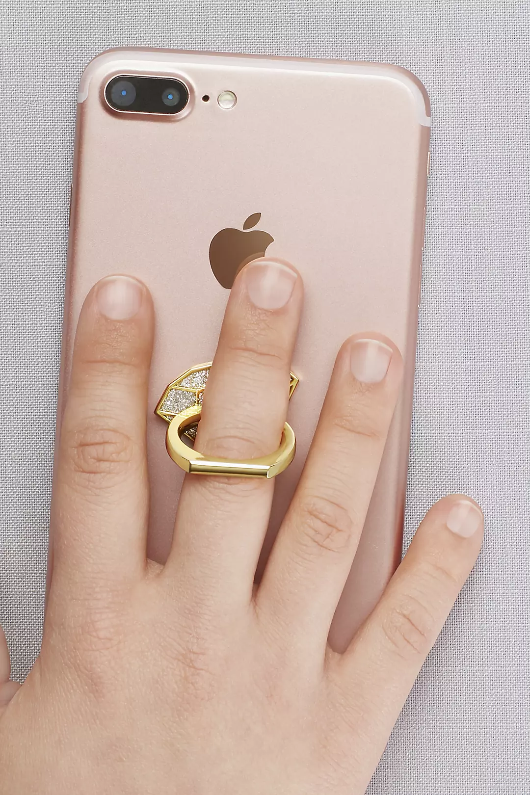 Diamond-Shaped Enamel Phone Ring - Image 2