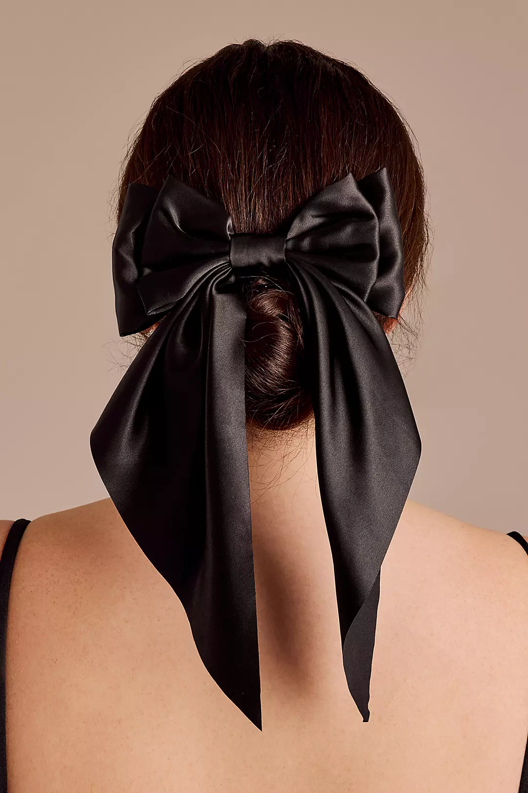 Double Satin Bow Barrette - Image 2