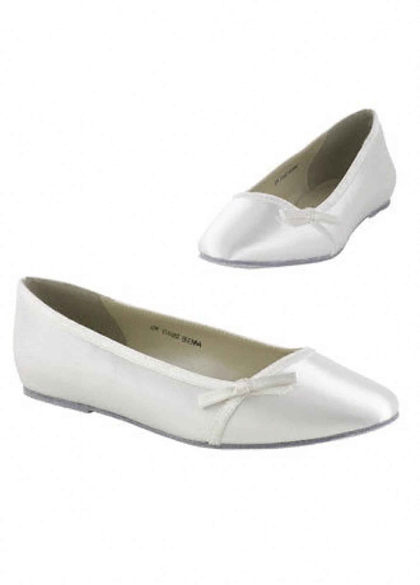 Dyeable ballet flat with bow