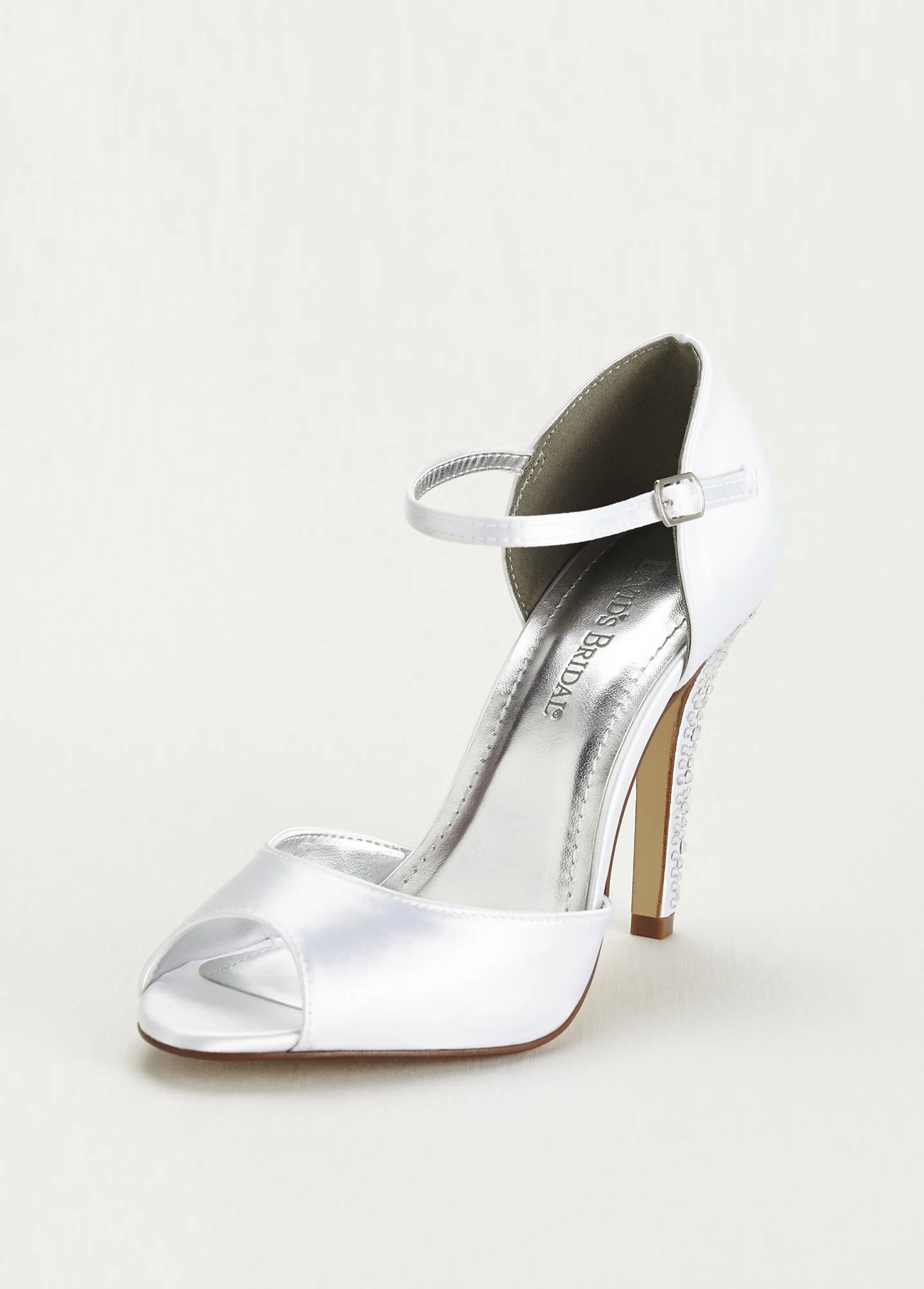 Dyeable Sandal with Crystal Embellished Heel - Image 2