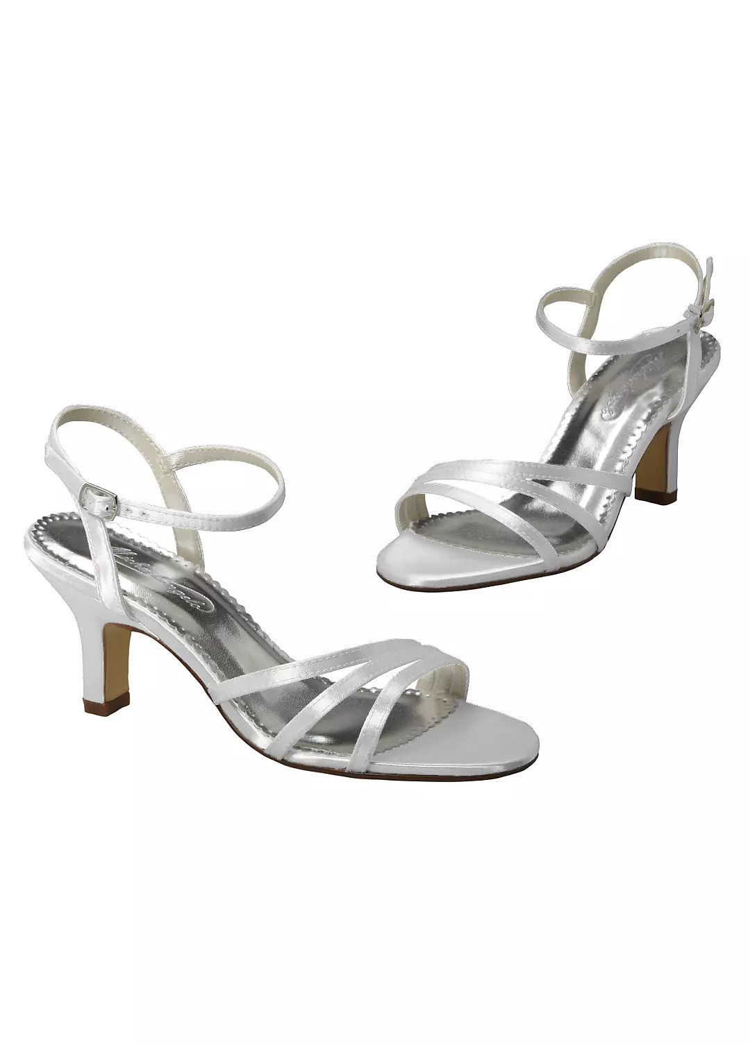 Dyeable Satin Sandal with Asymmetrical Straps - Image 2