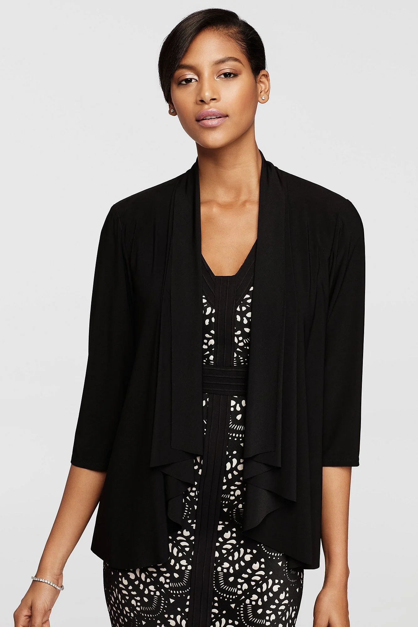 Long Sleeve Open Jersey Cardigan - Image 2
