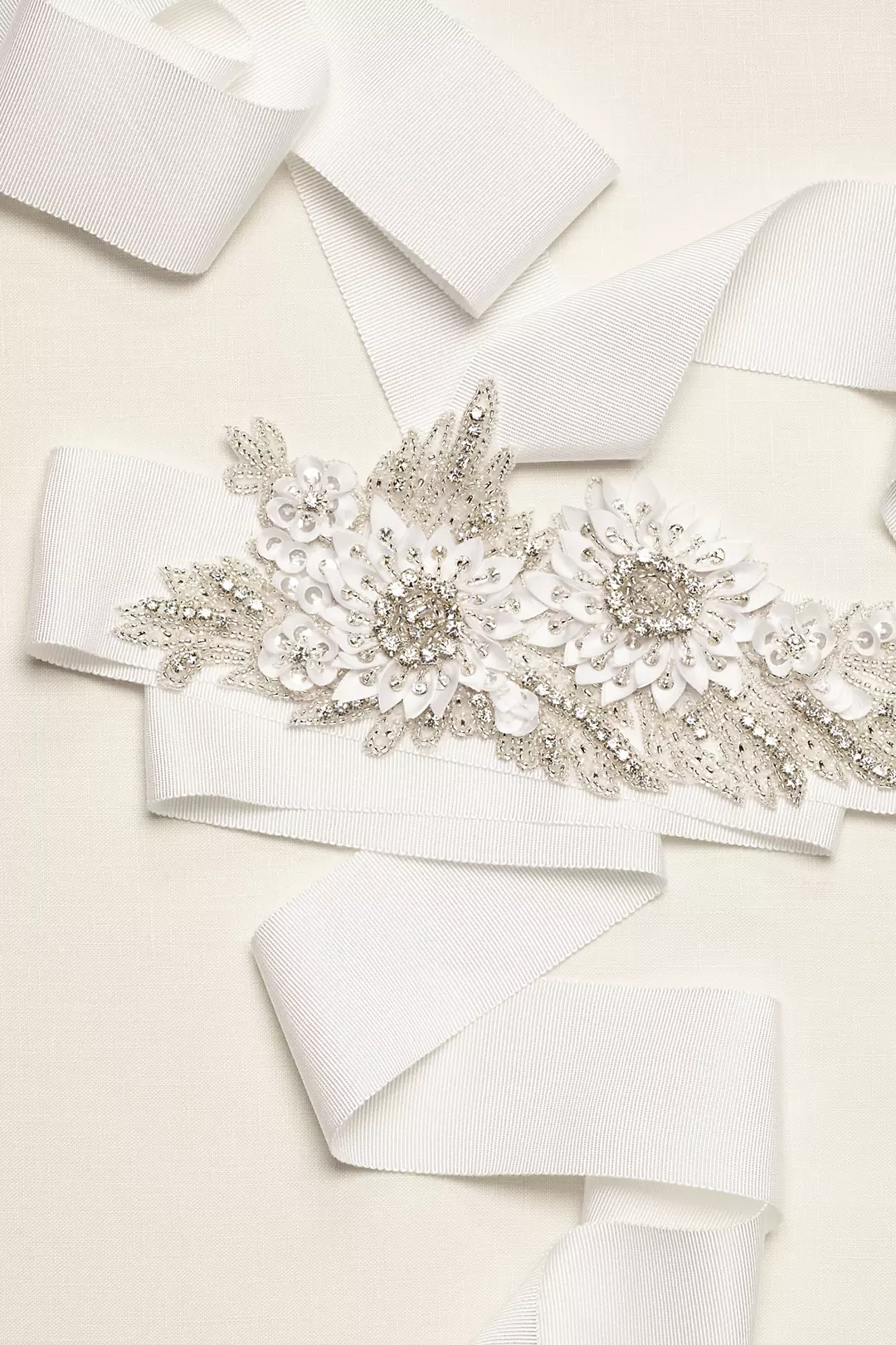 Embellished 3D Floral Applique Sash - Image 2