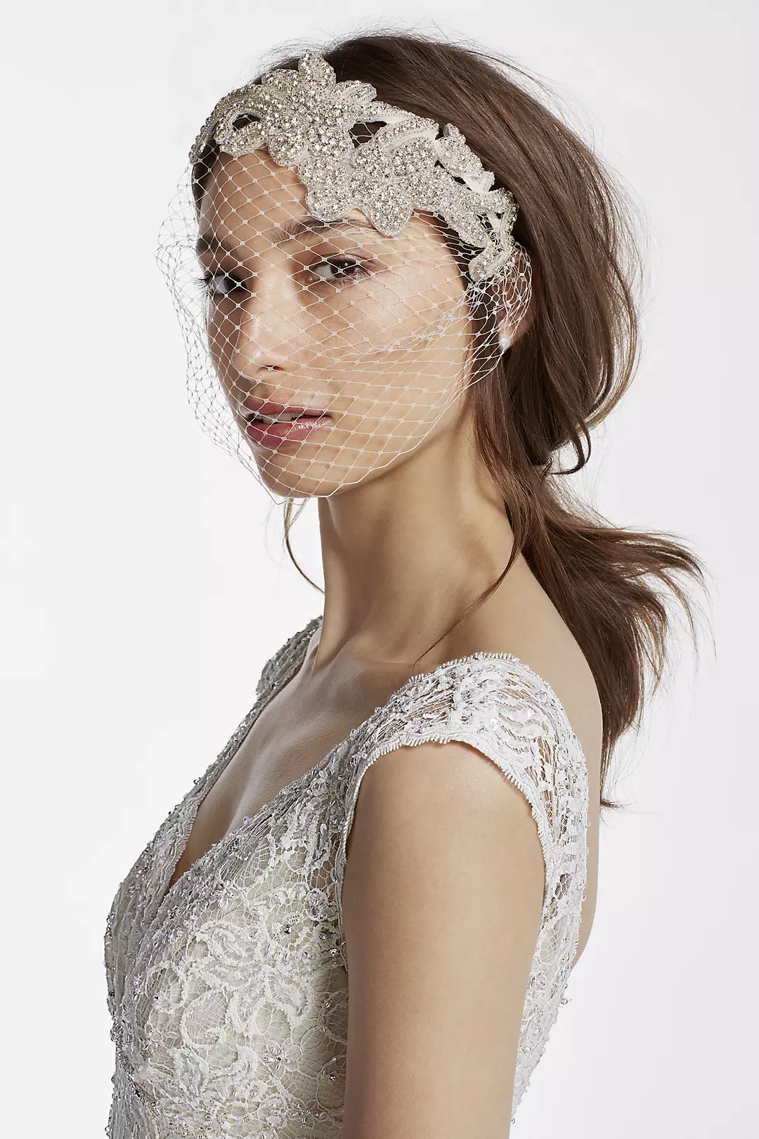 Embellished Crystal Blusher Veil - Image 2