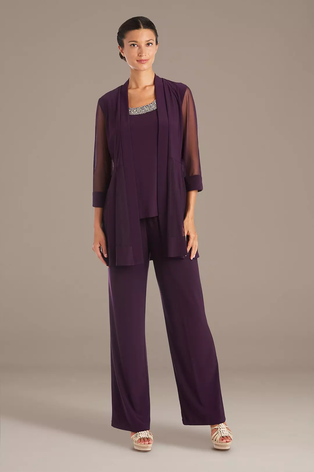 Embellished Jersey Tank Two-Piece Pantsuit - Image 29