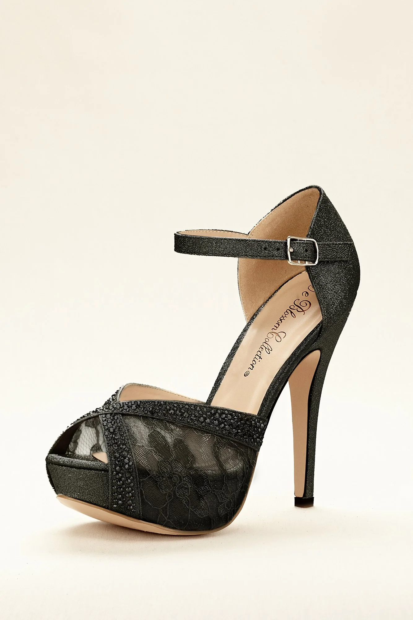 Embellished Lace Platform Sandal