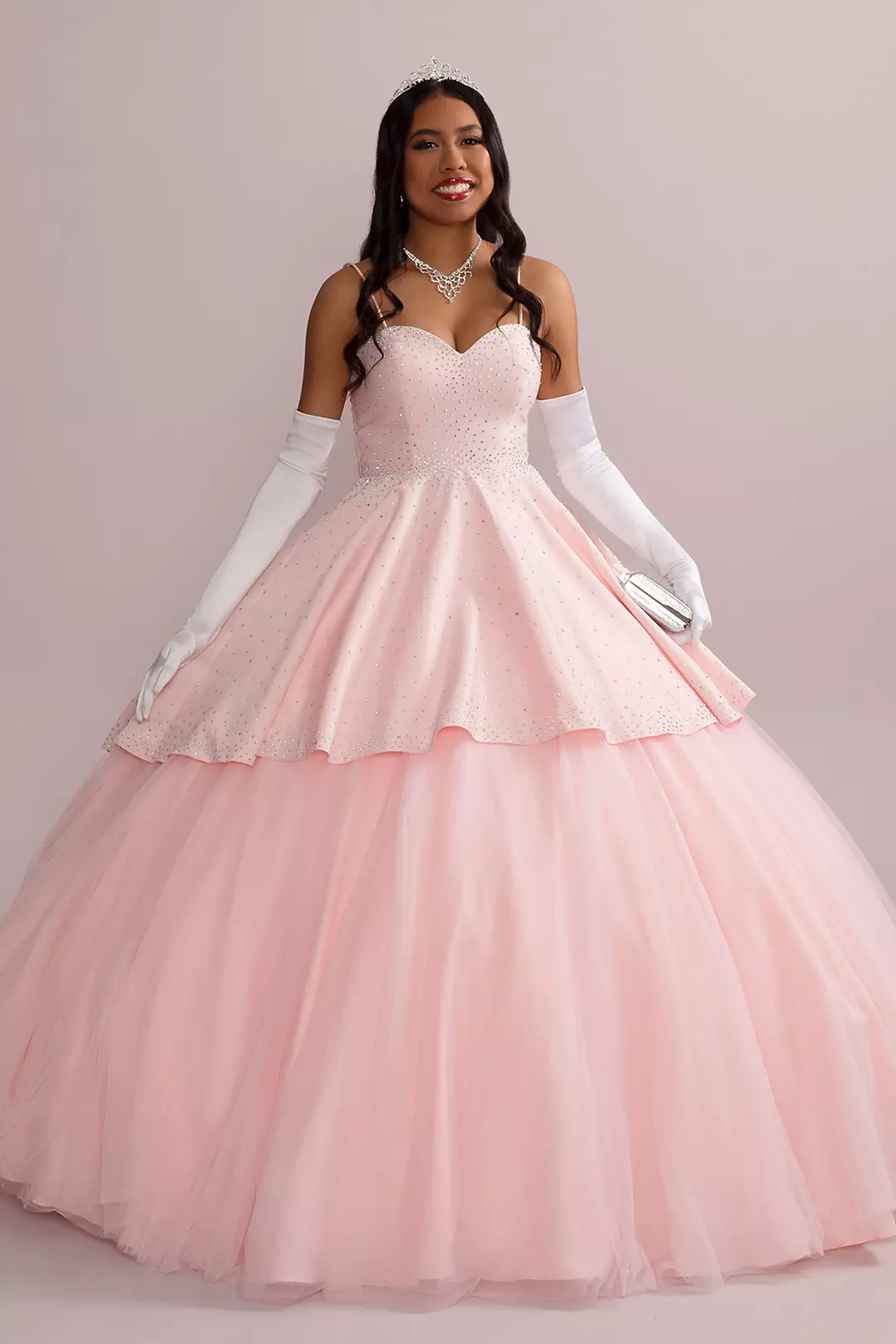 Embellished Quince Gown with Detachable Skirt - Image 3