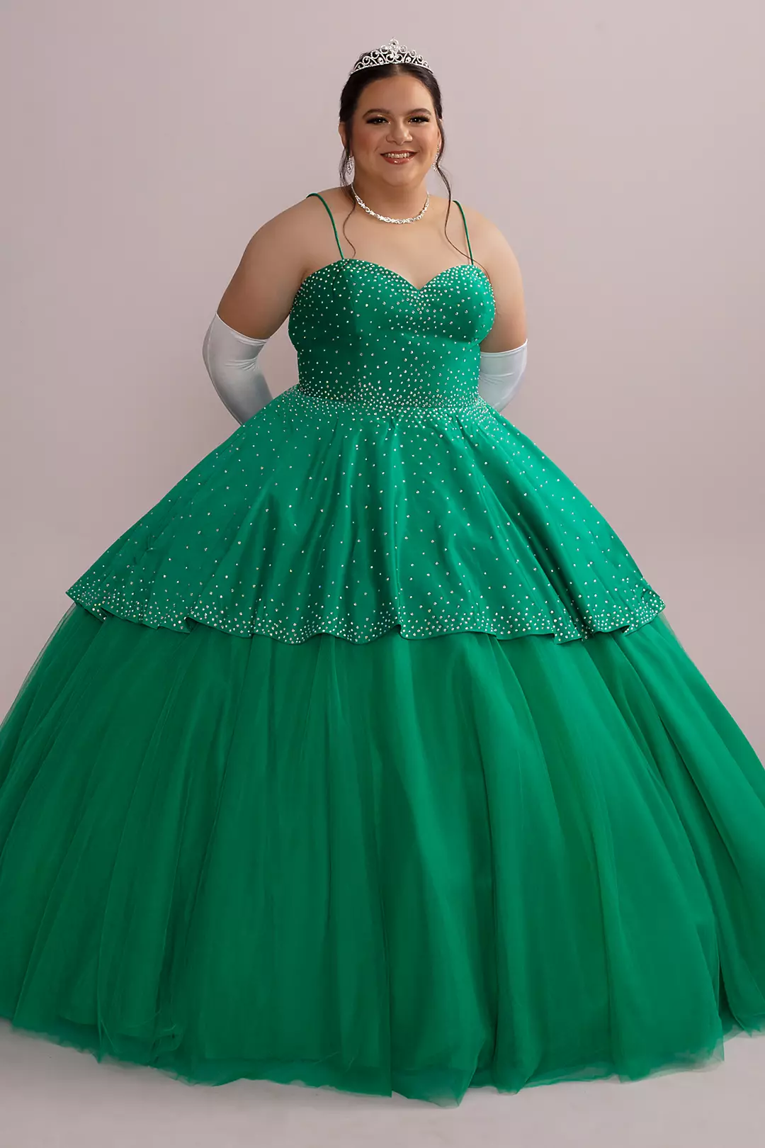 Embellished Quince Gown with Detachable Skirt - Image 4