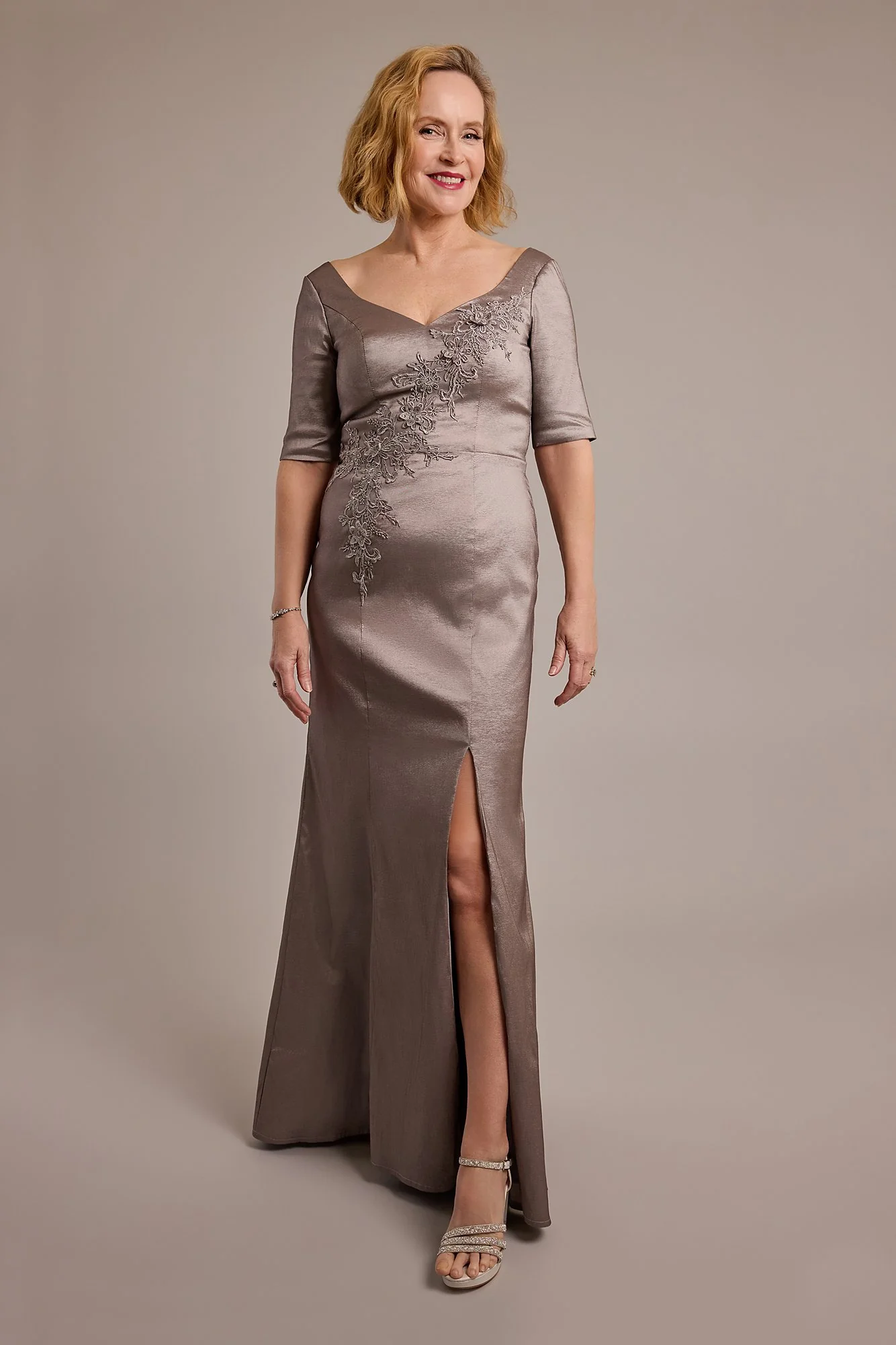 Embroidered Taffeta Sweetheart Mermaid Dress