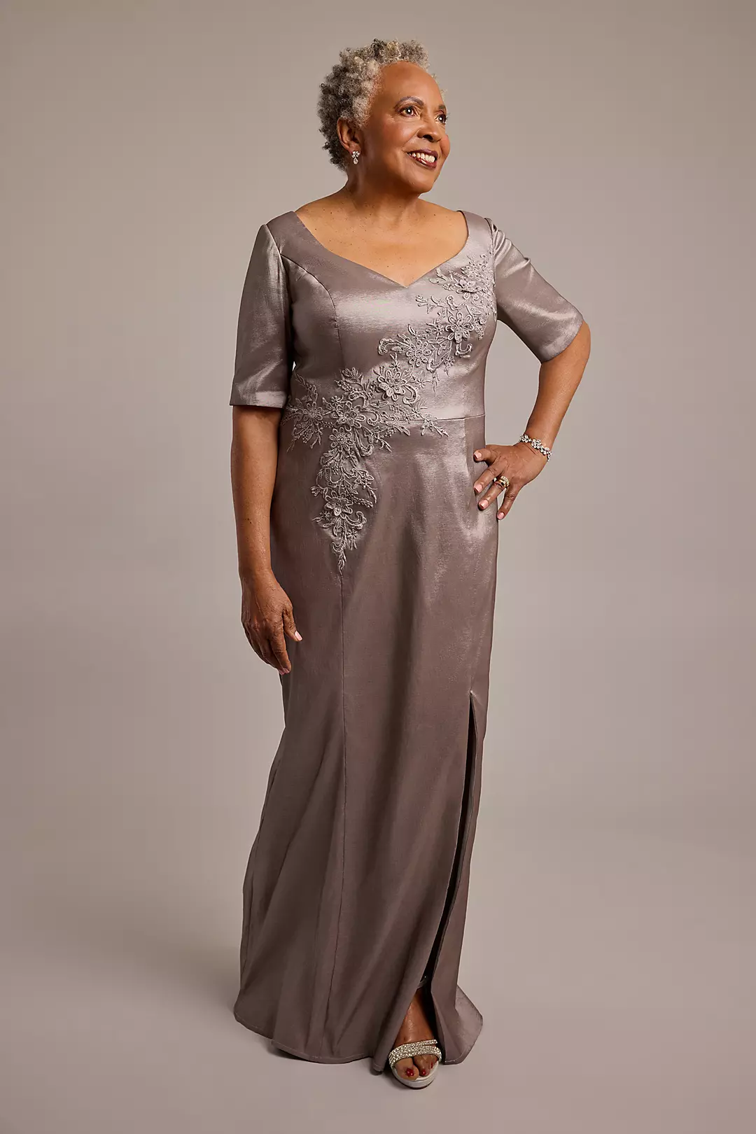Embroidered Taffeta Sweetheart Mermaid Dress - Image 5