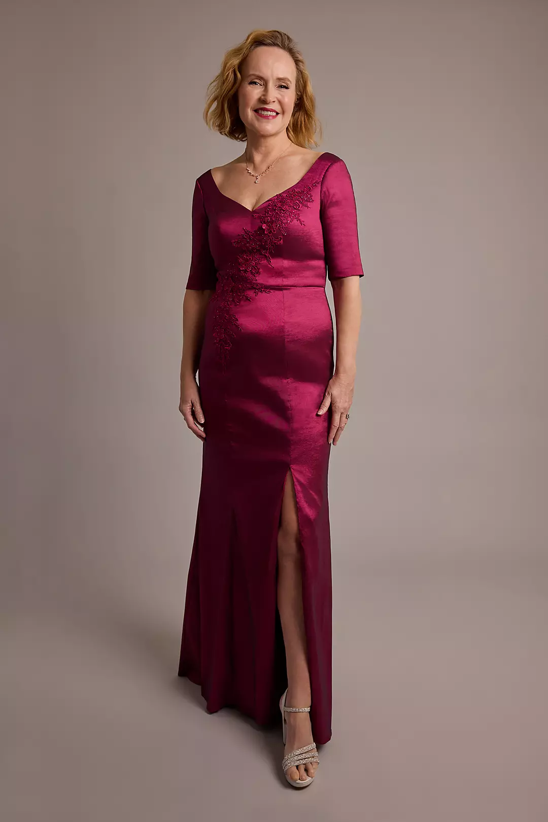 Embroidered Taffeta Sweetheart Mermaid Dress - Image 8