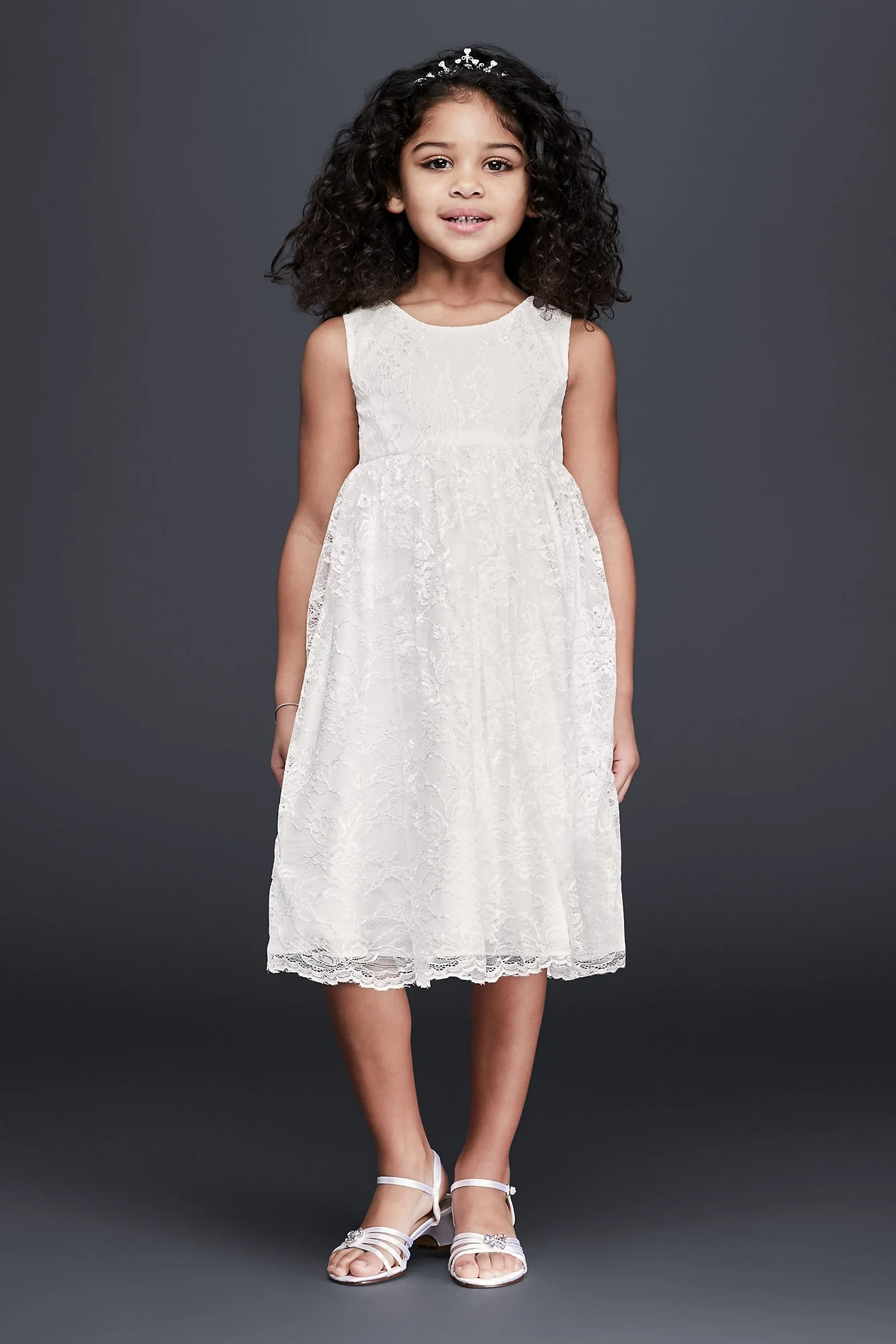 Empire-Waist Lace Flower Girl Dress - Image 2