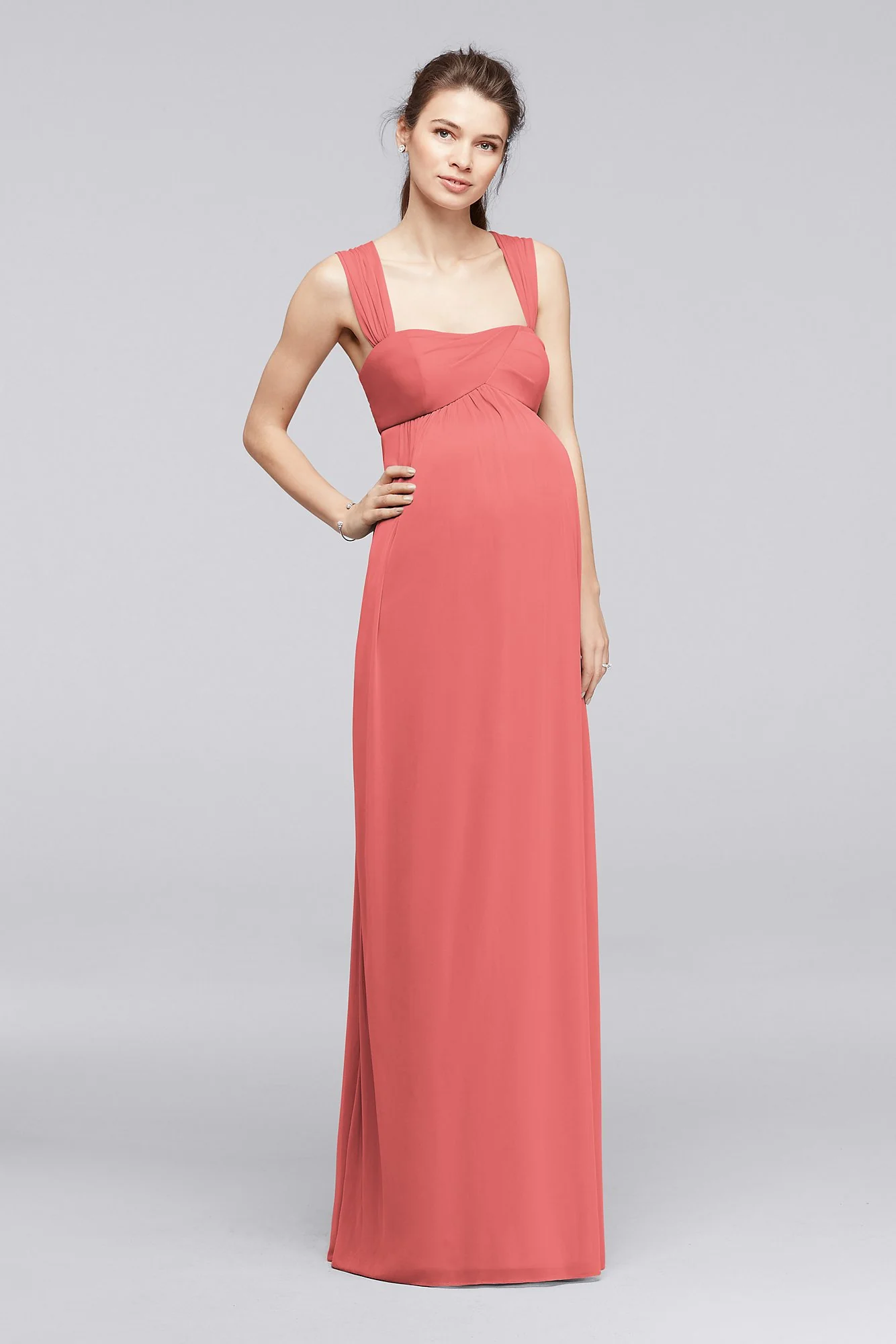 Empire Waist Maternity Dress with Straps - Image 2