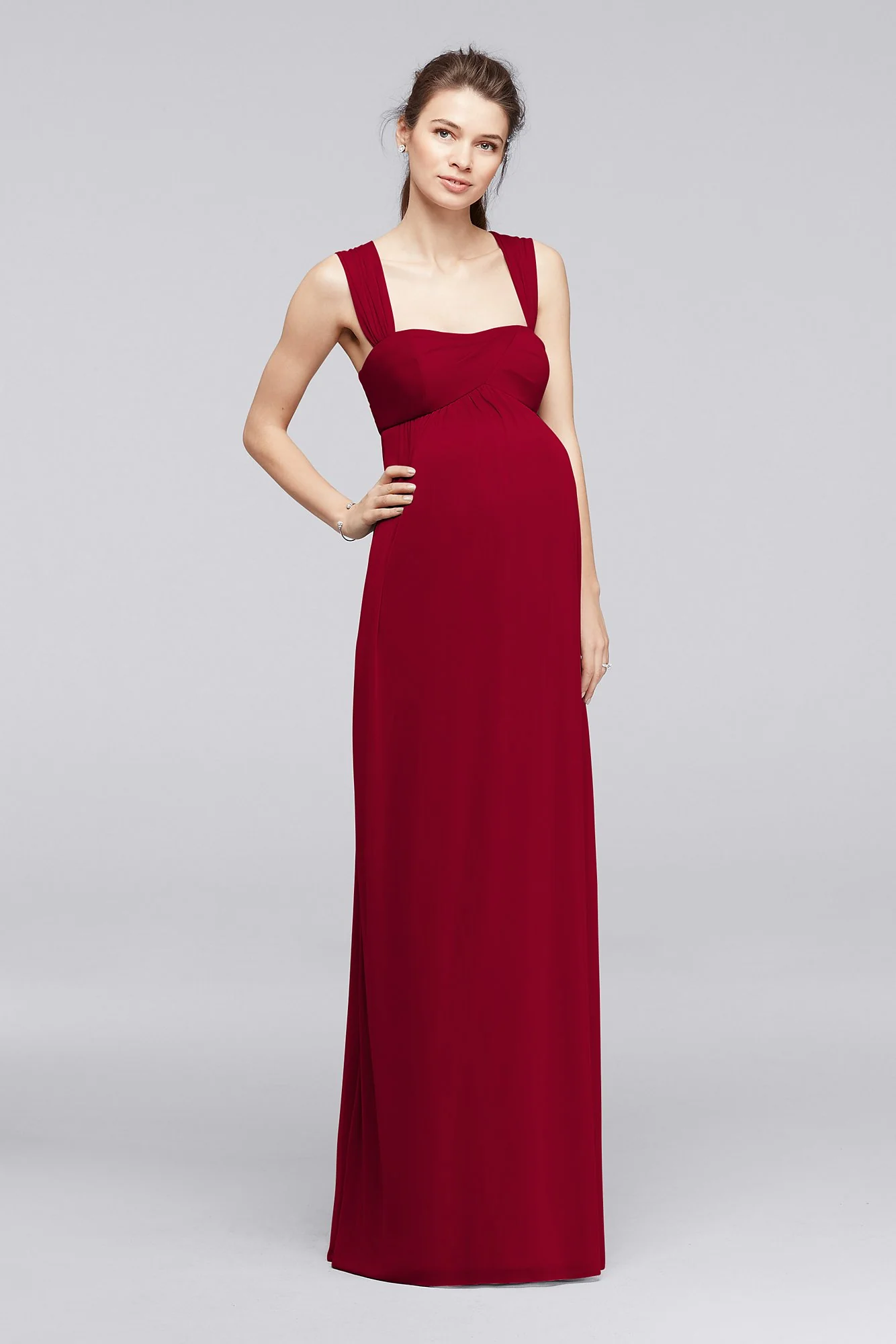 Empire Waist Maternity Dress with Straps - Image 4