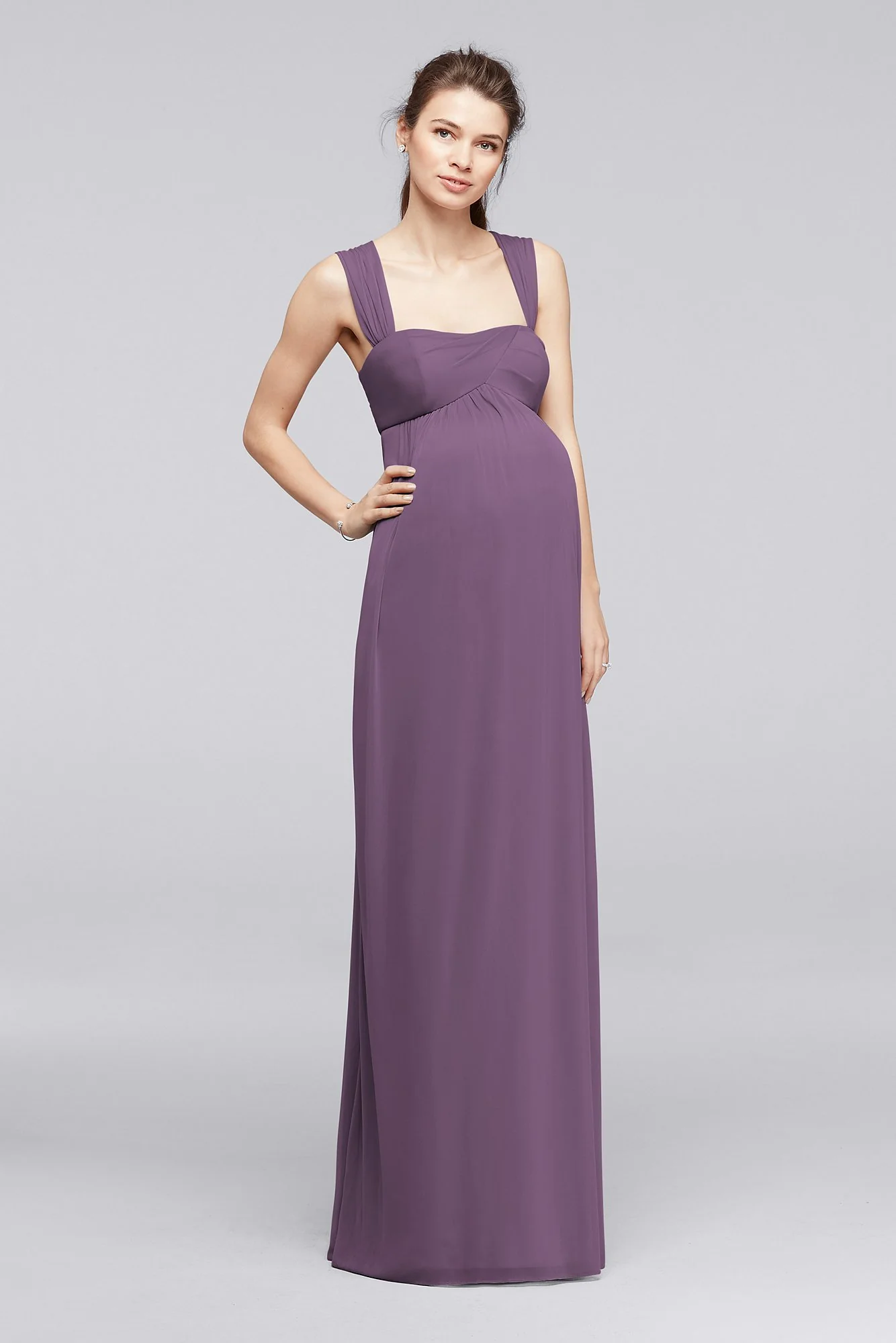Empire Waist Maternity Dress with Straps - Image 7