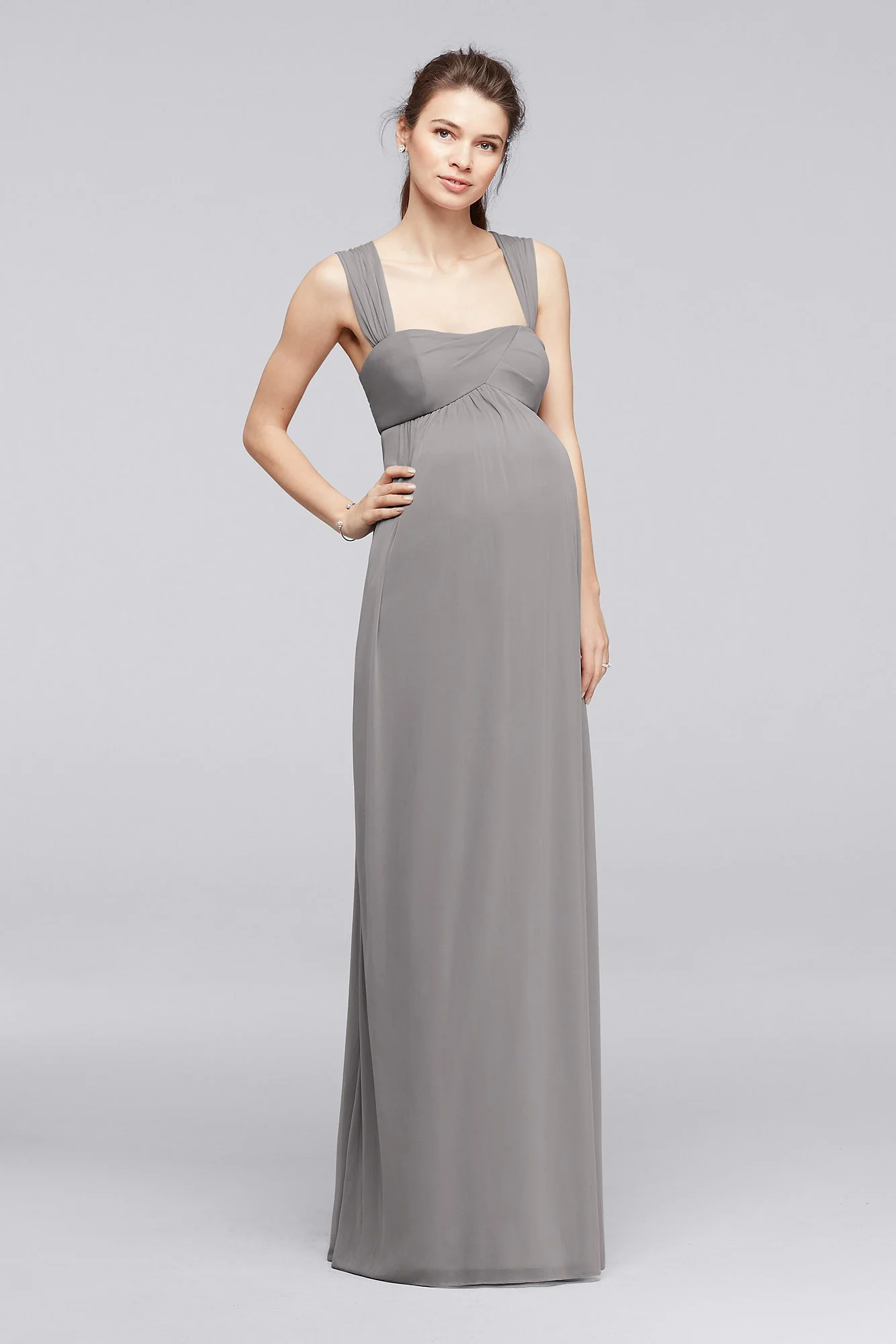 Empire Waist Maternity Dress with Straps - Image 9