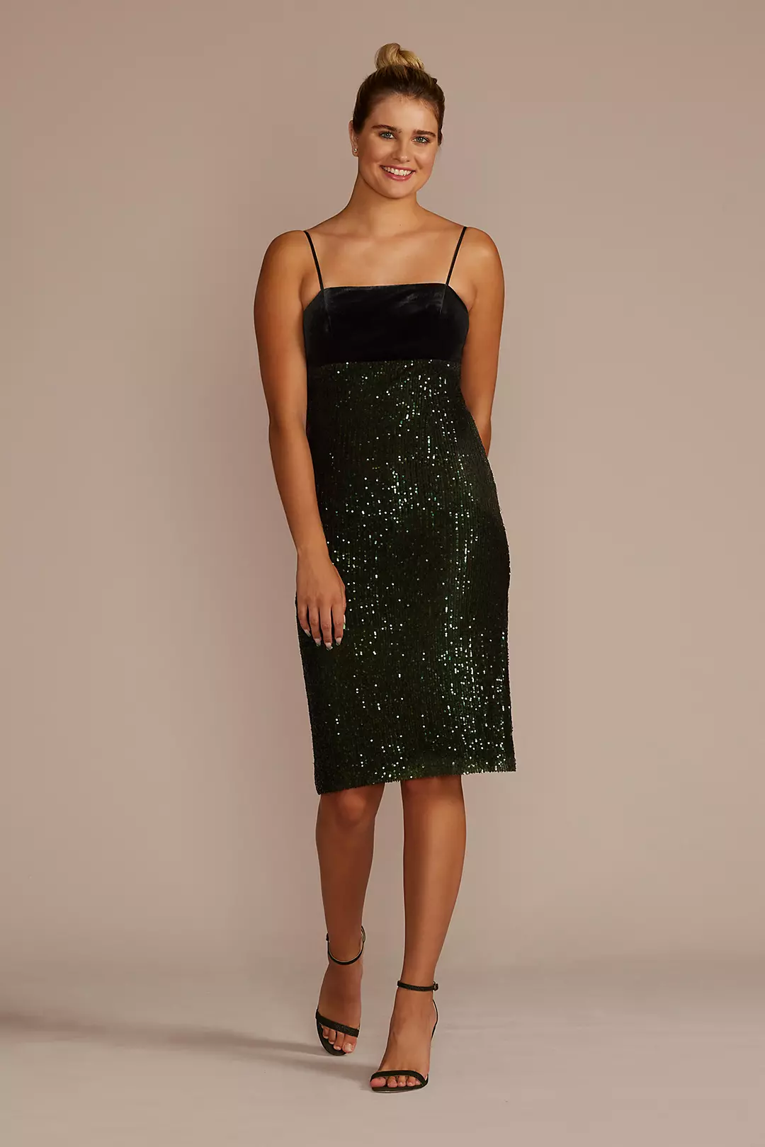 Empire Waist Velvet and Sequin Midi Dress - Image 12