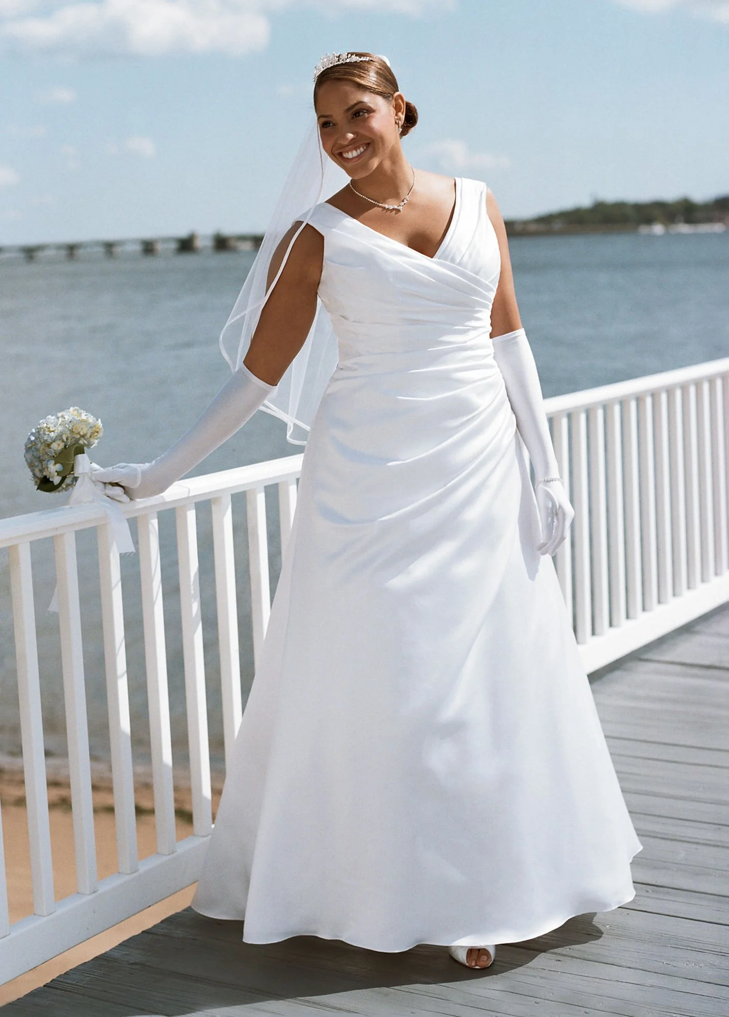 Extra Length A-Line with Side-Draped Bodice - Image 2