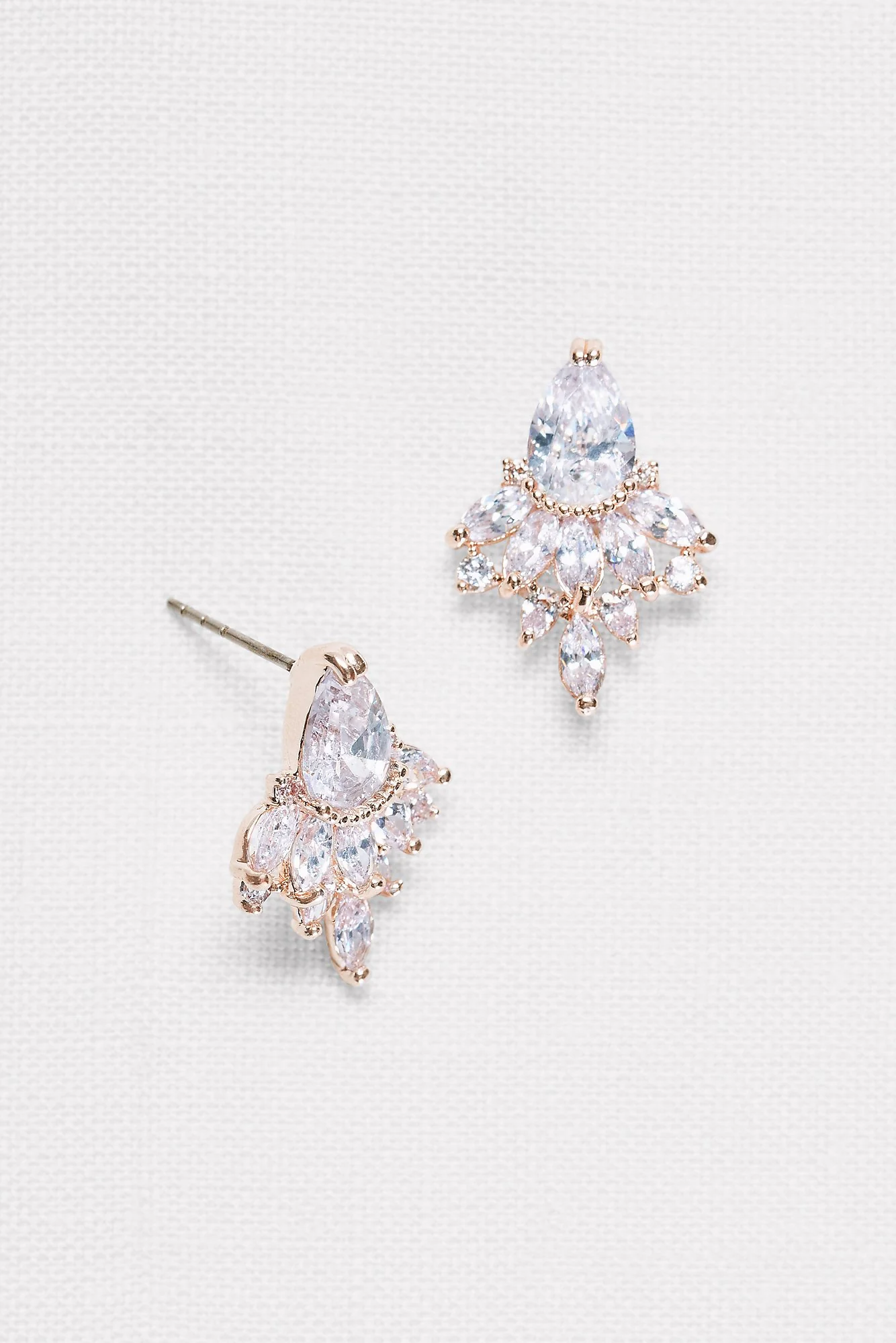 Faceted Crystal Stud Earrings - Image 2