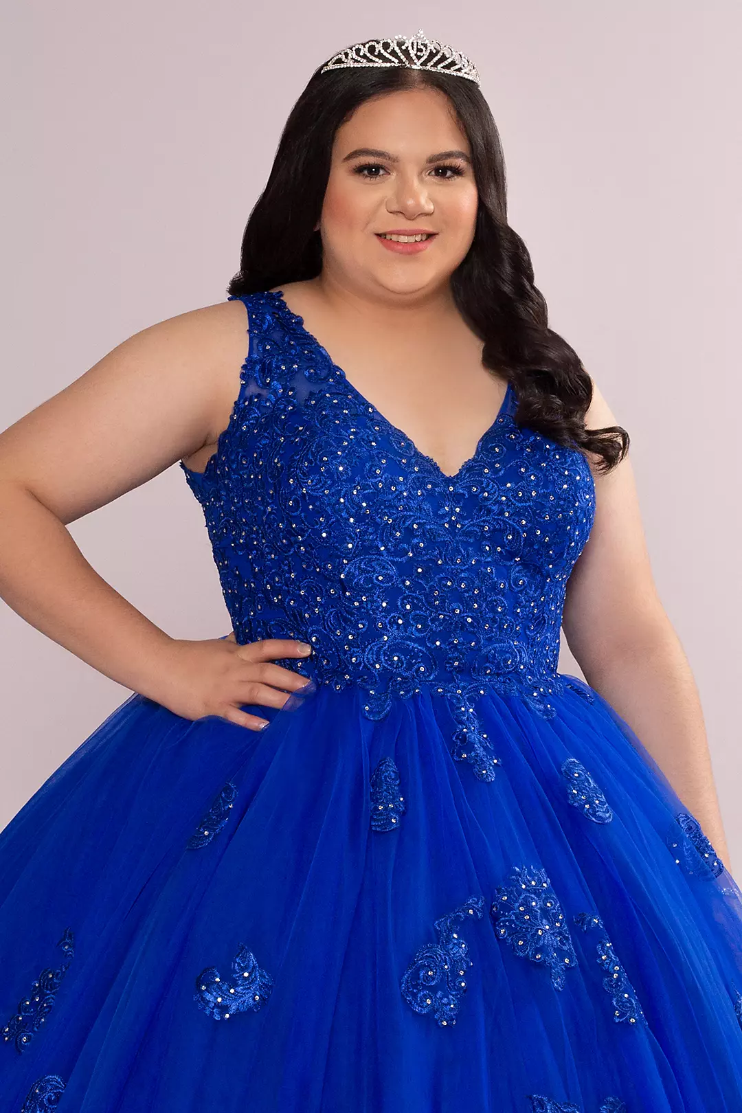 Fairytale Ballgown with Embellished Lace Applique - Image 7