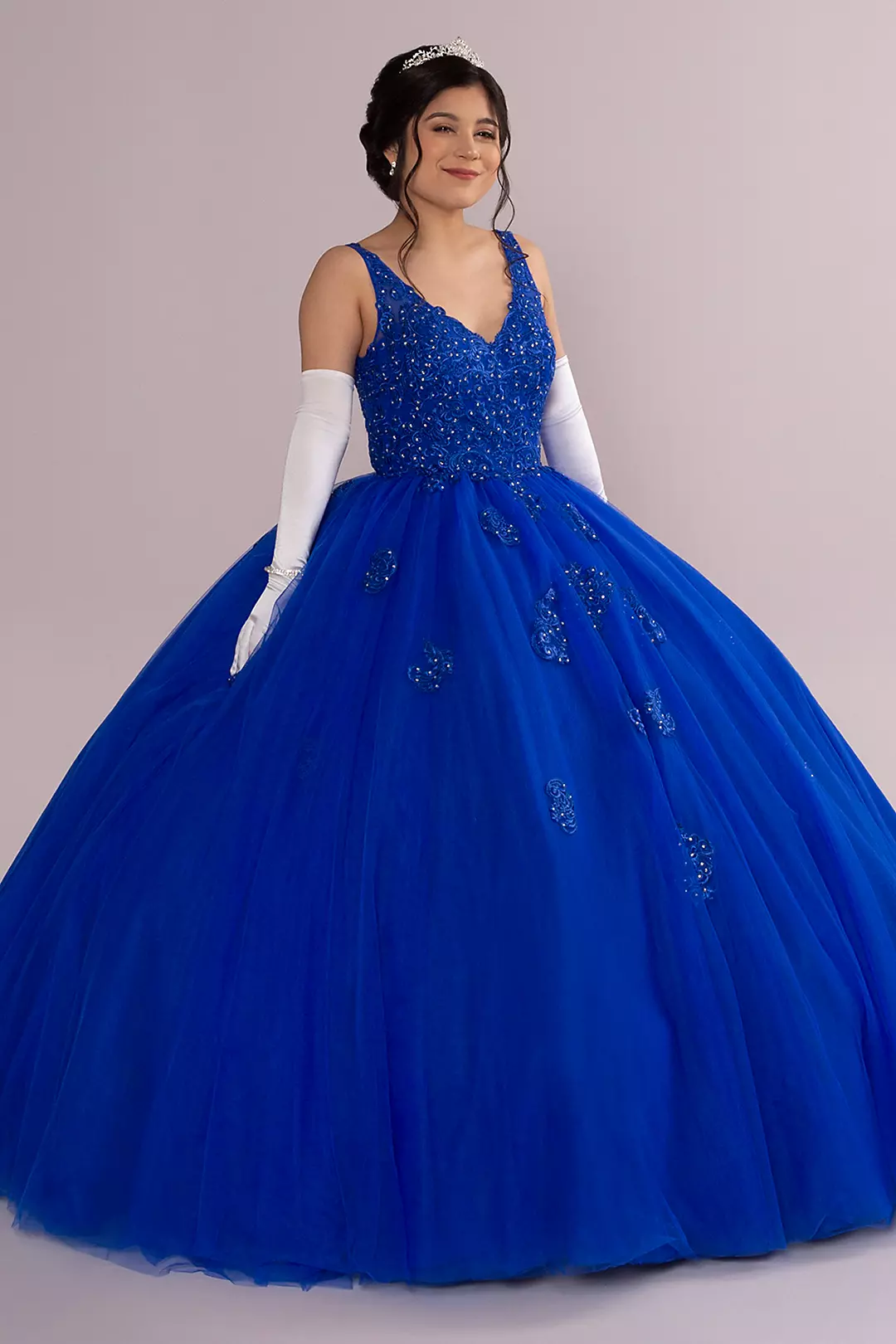 Fairytale Ballgown with Embellished Lace Applique - Image 9