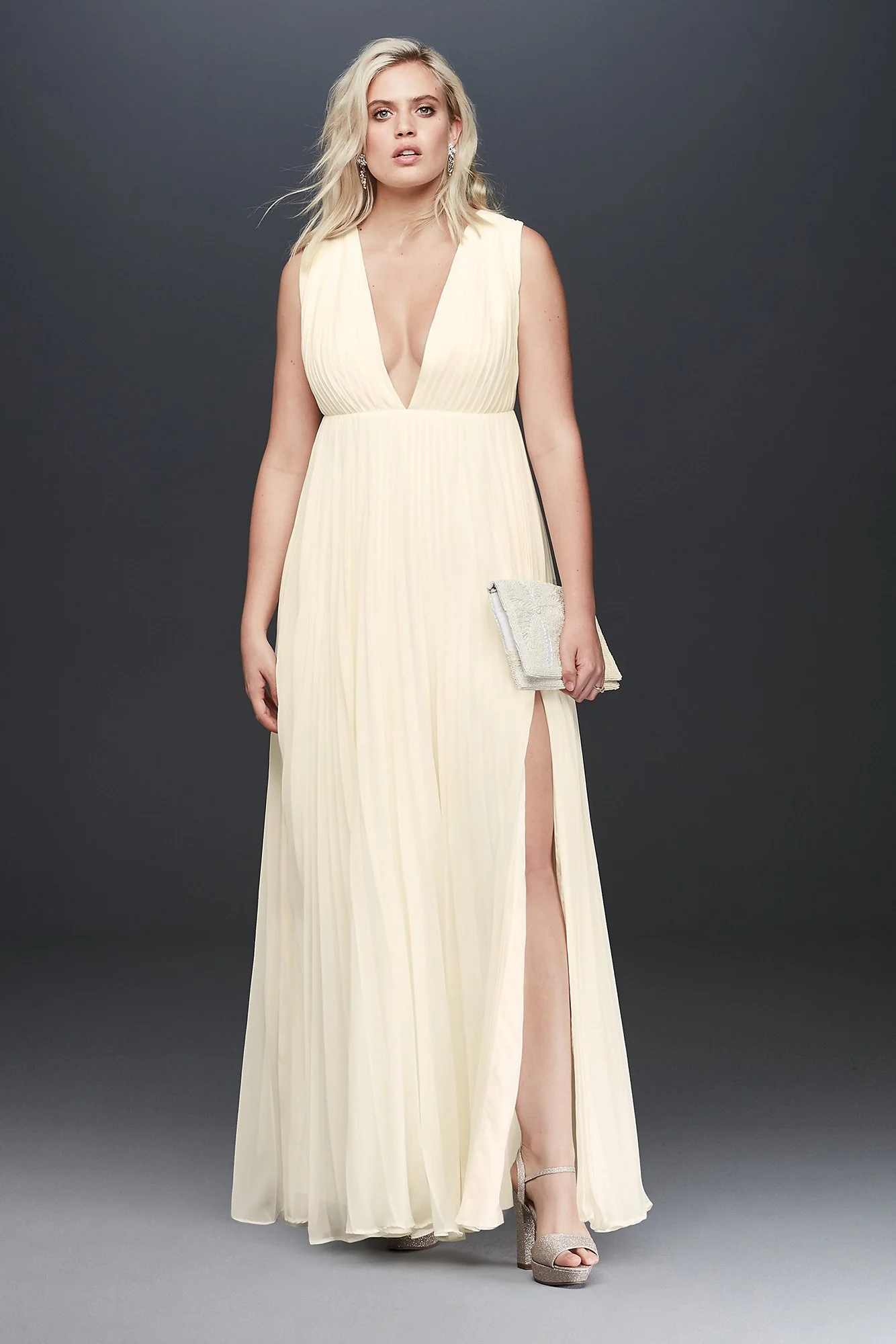 Fame and Partners Allegra Deep-V Pleated Dress - Image 3